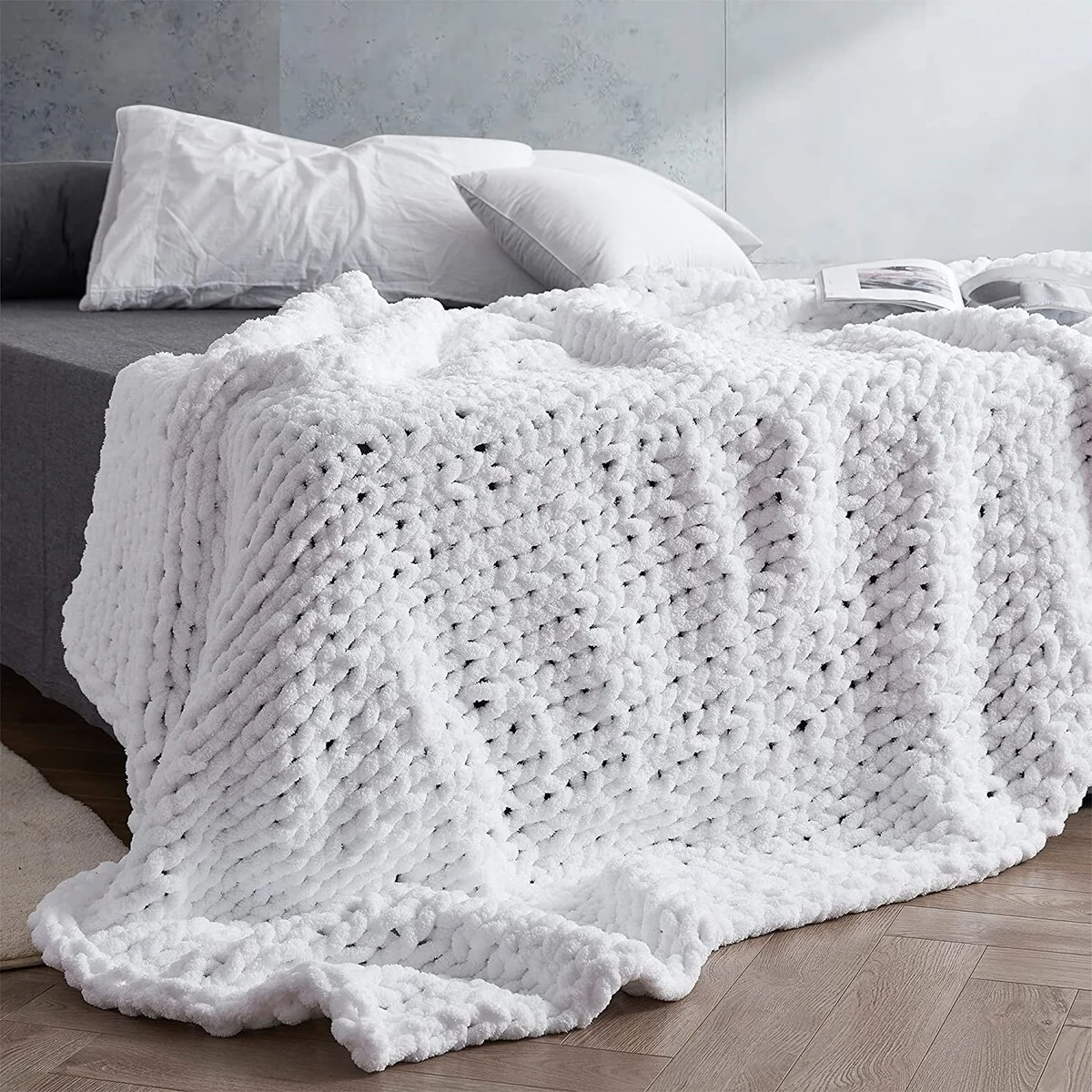 Cozy Potato® Chenille Chunky Knit Throw Blanket