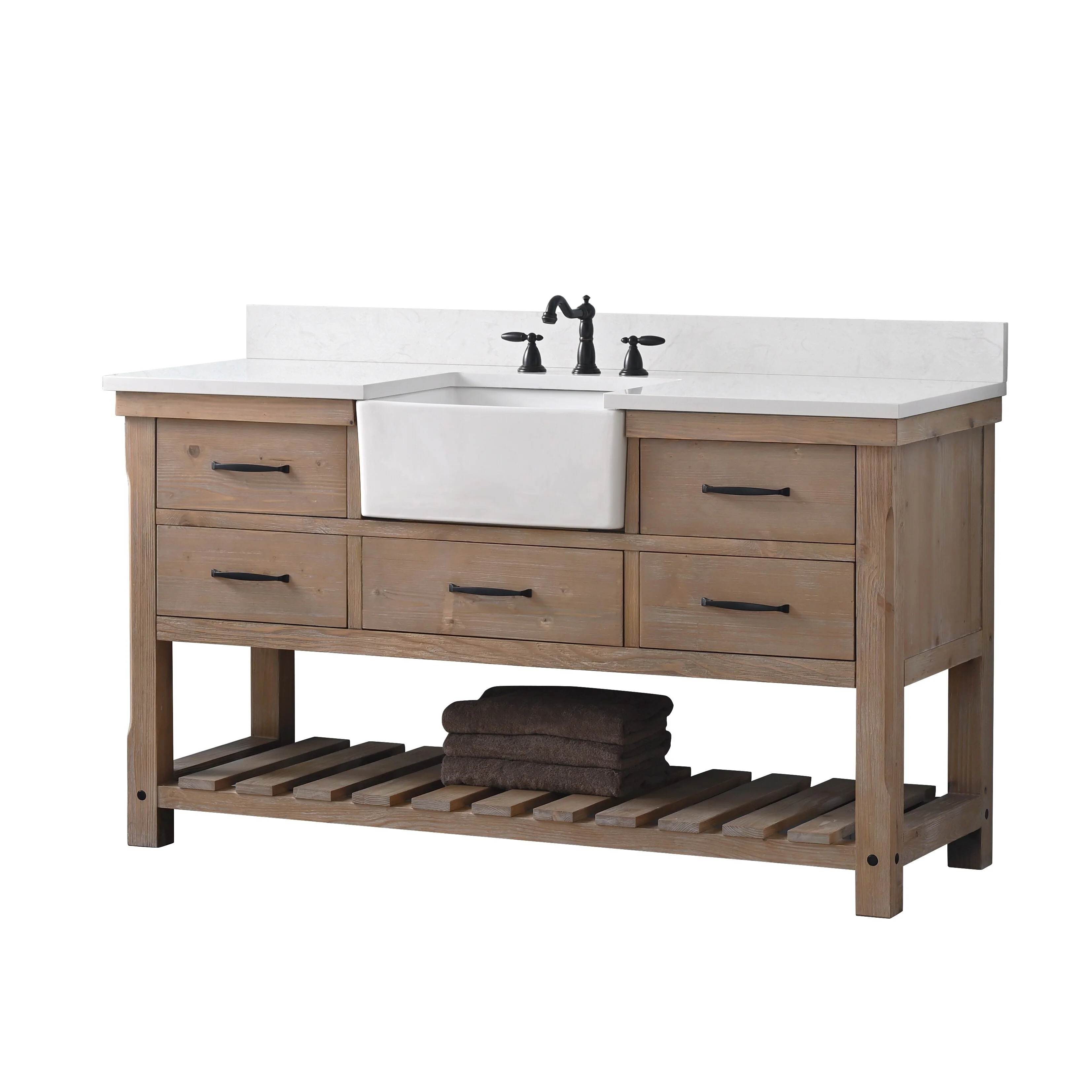 Sudio Design Bathroom Vanity Wesley Weathered Collection.