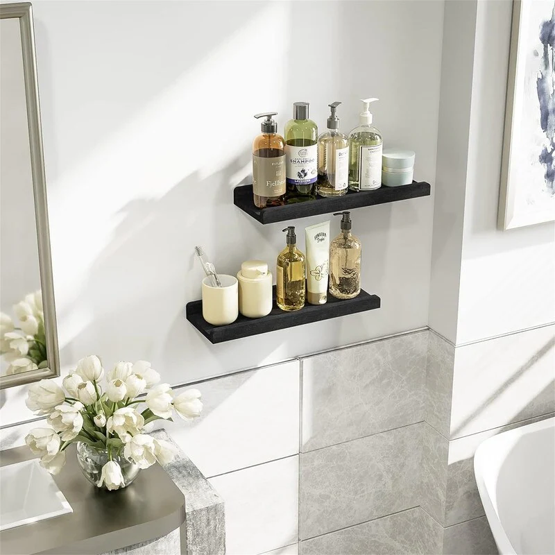 Floating Shelves Wall Mounted Set of 2 17 Inch - 17.2