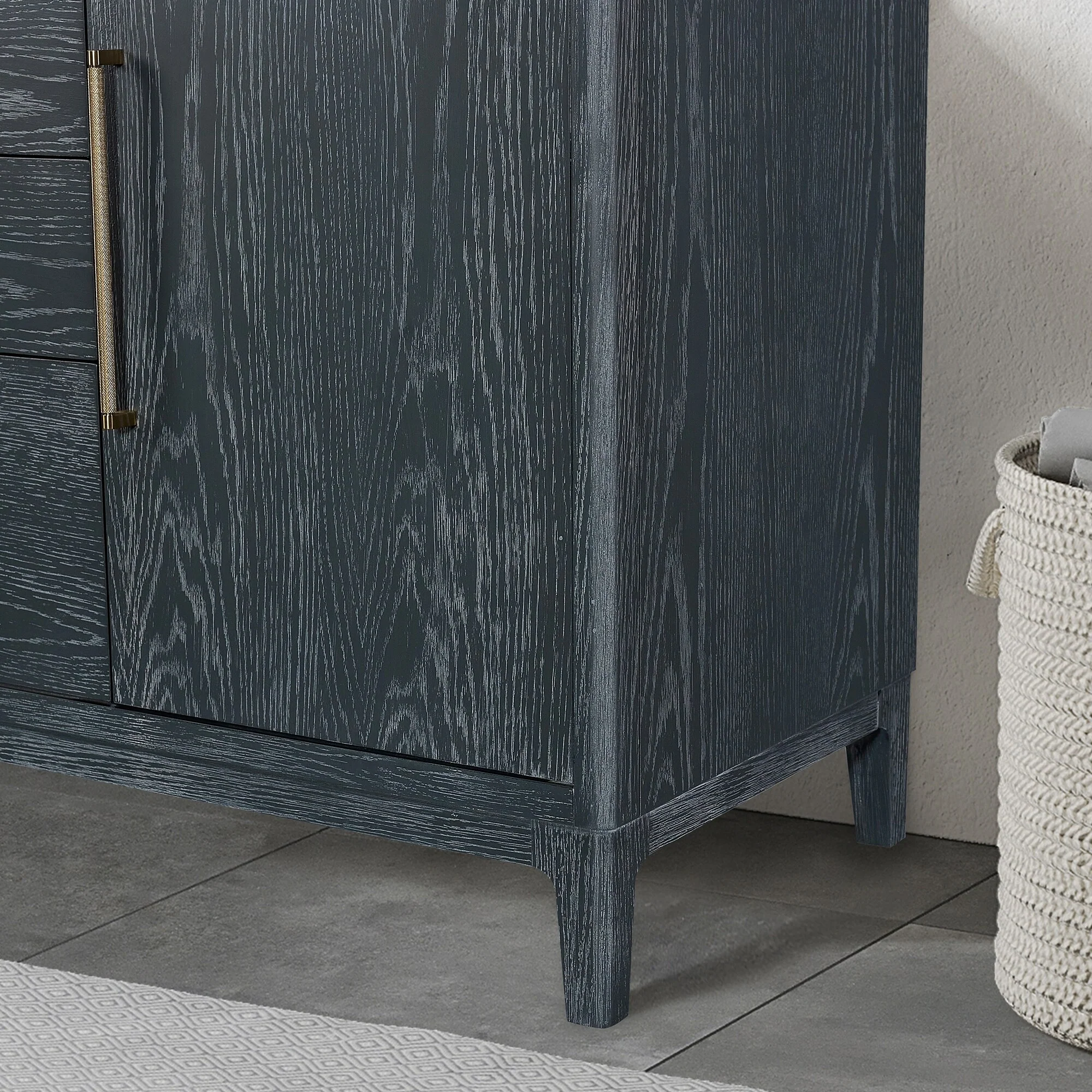 Gara Single Bath Vanity with Composite Stone Top and Mirror