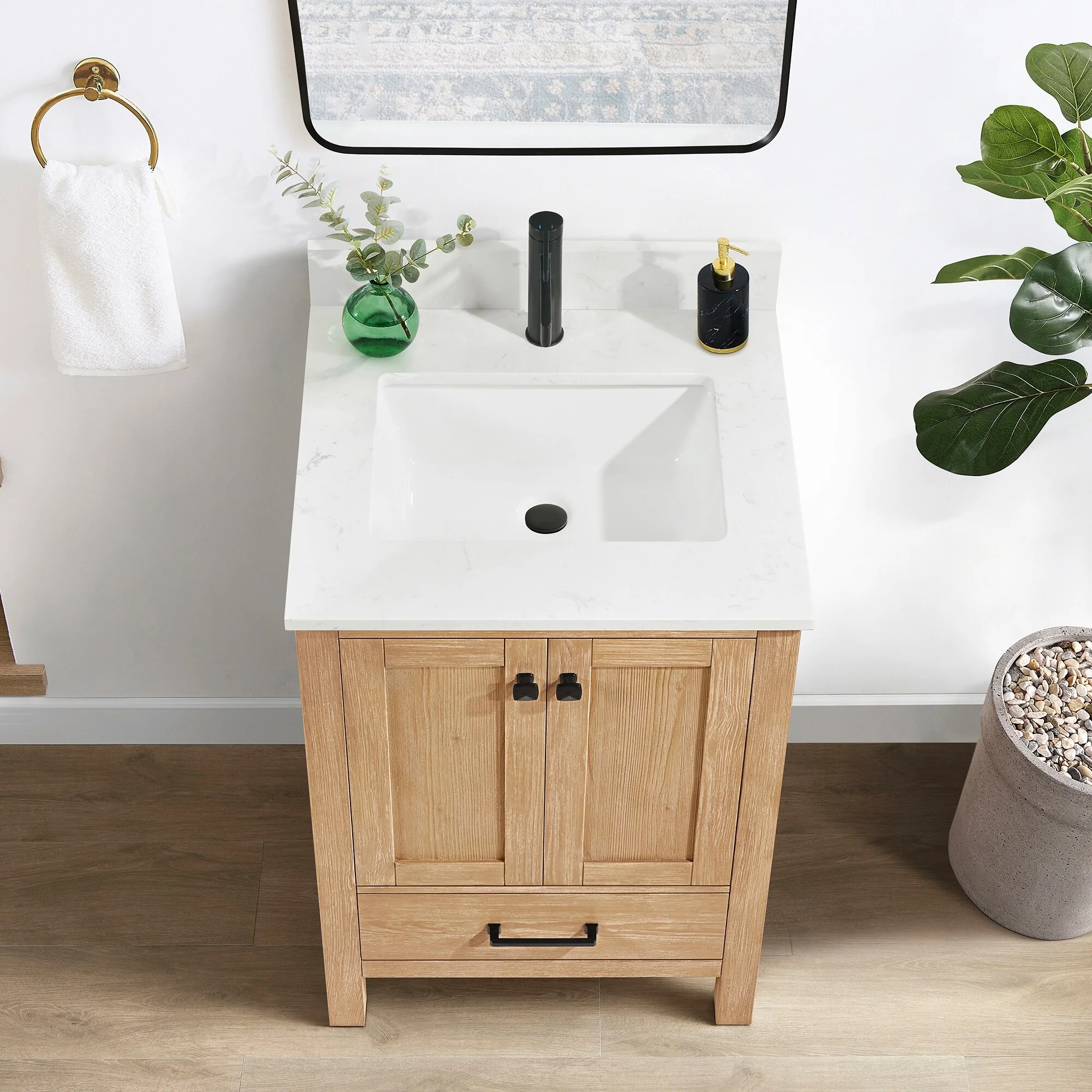 Shannon Bath Vanity with Composite Stone Countertop without Mirror