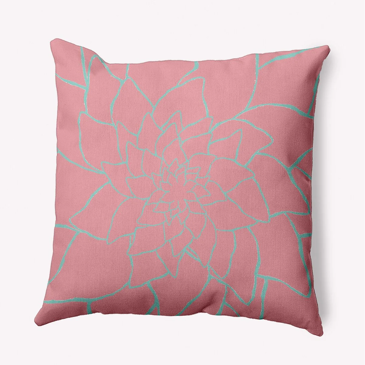 Flower Outline Decorative Throw Pillow