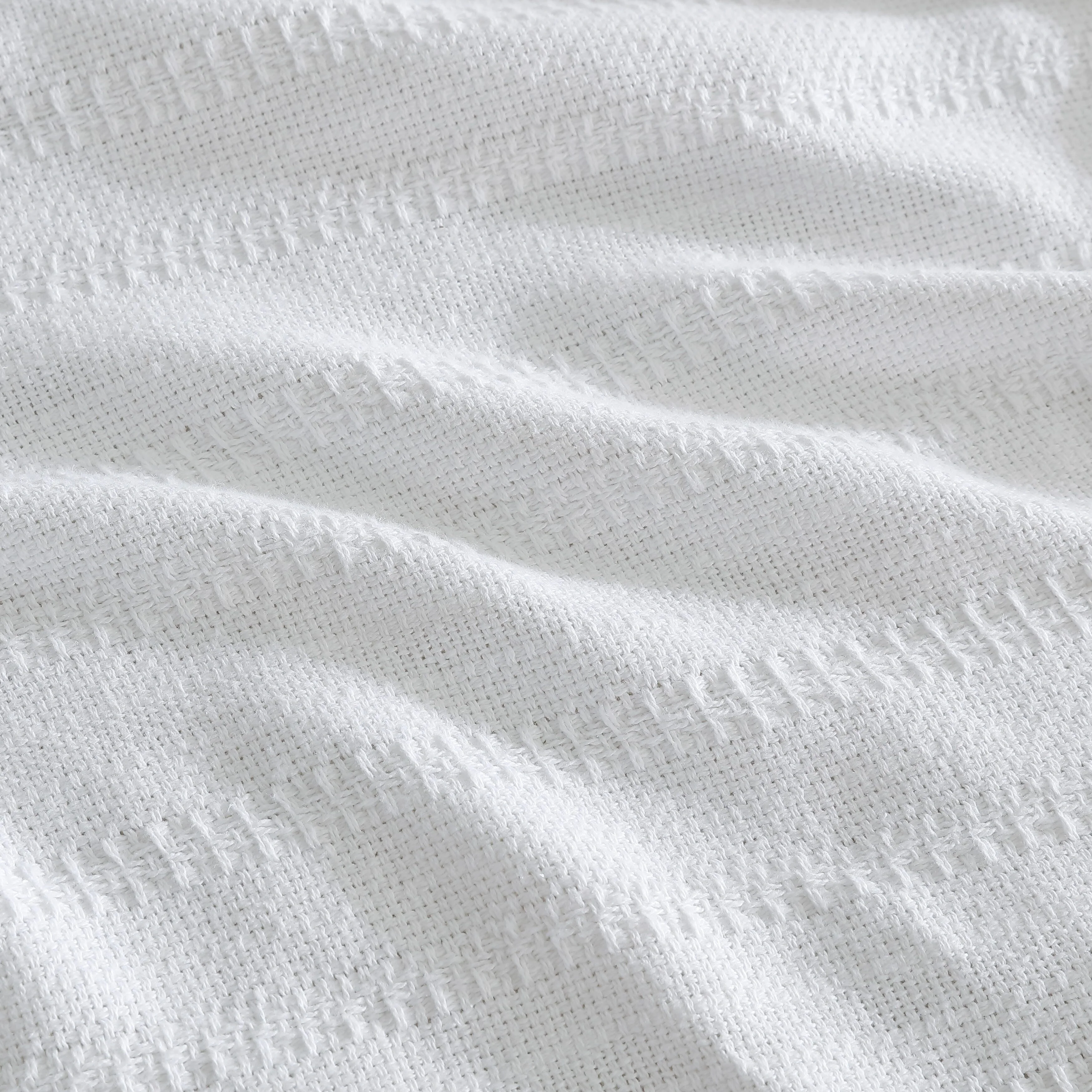Eddie Bauer Variegated Weave Stripe Cotton Reversible Blanket