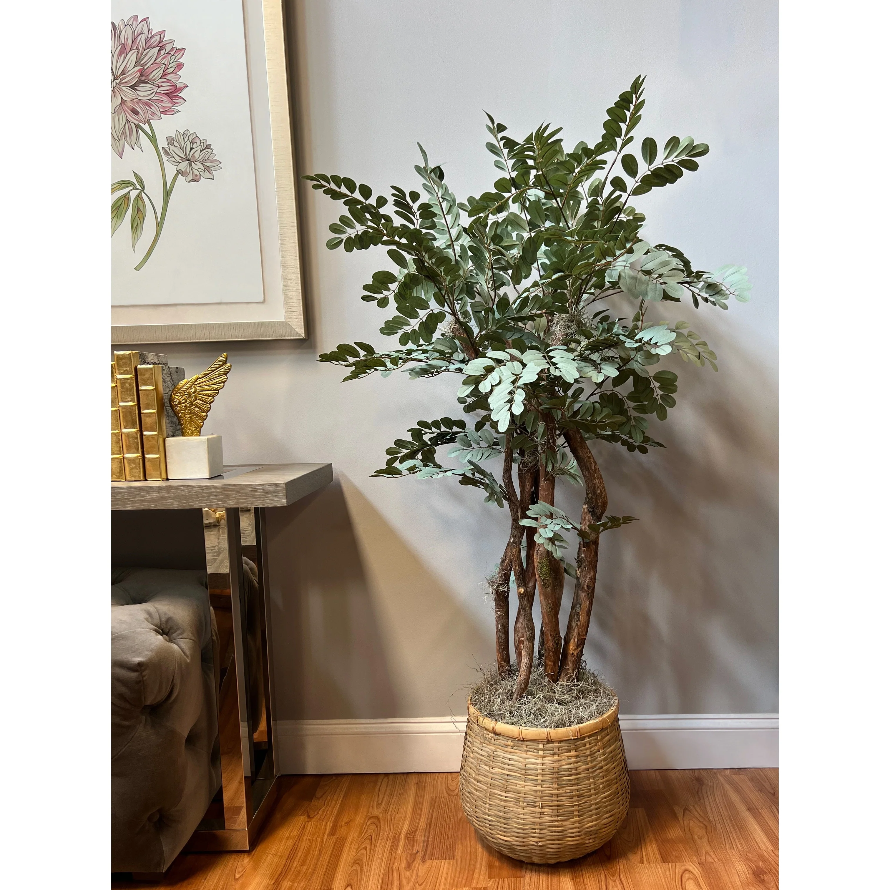 4.5 ft Moringa Oleifera Tree in a Bamboo Planter - Green