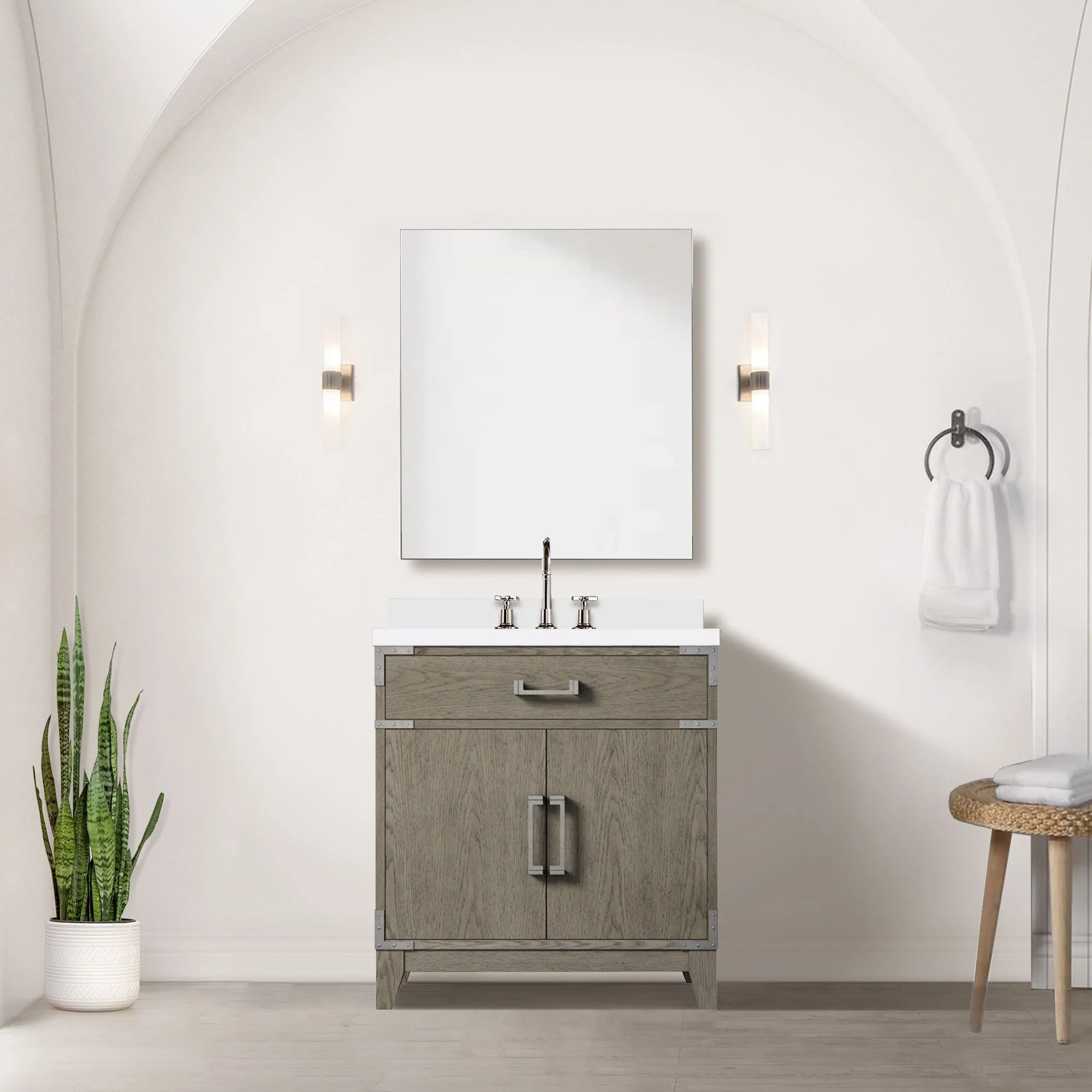 Laurel Bath Vanity Quartz Top, Sink and Faucet