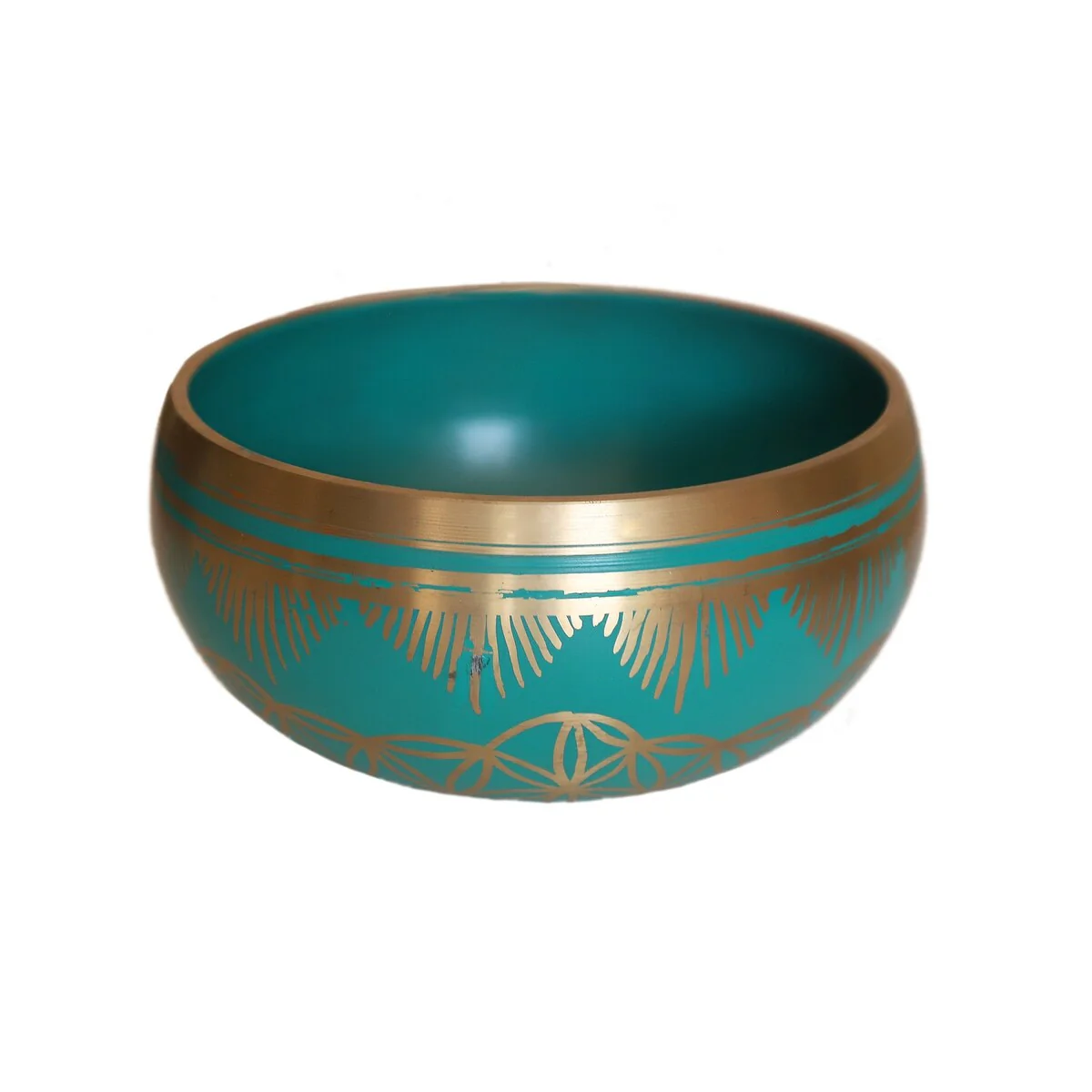 4064 New Cottage Handicraft ,The Heart Chakra - Green Tibetan Singing Bowl with free Elephant Gift