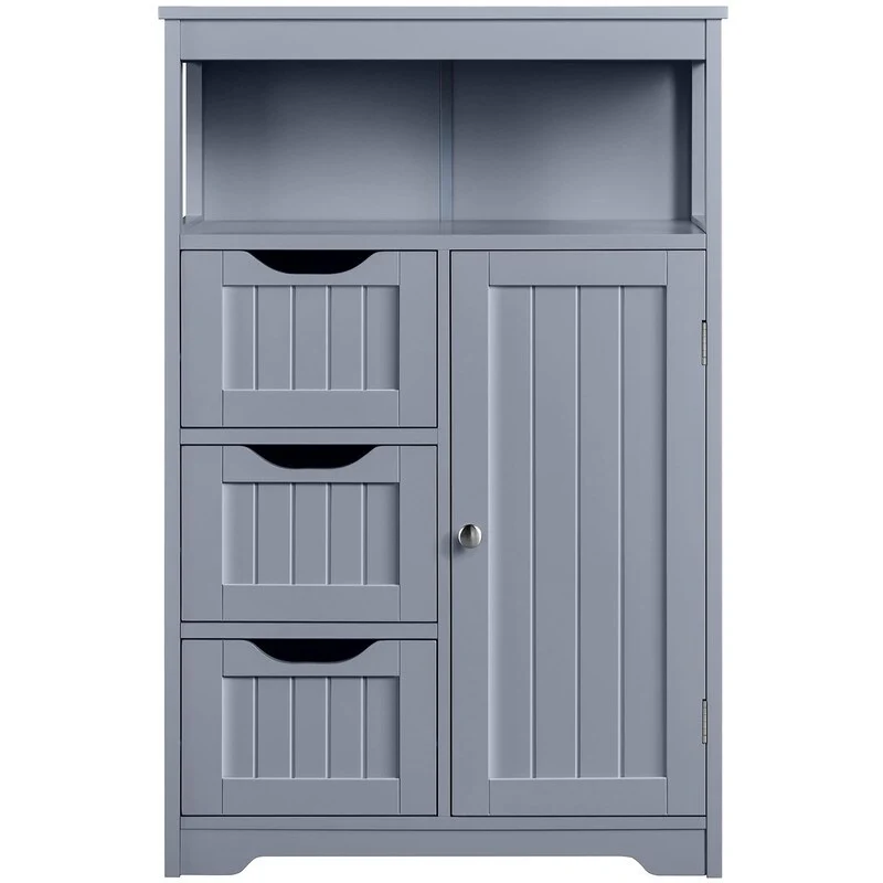 Wood Bathroom Floor Cabinet