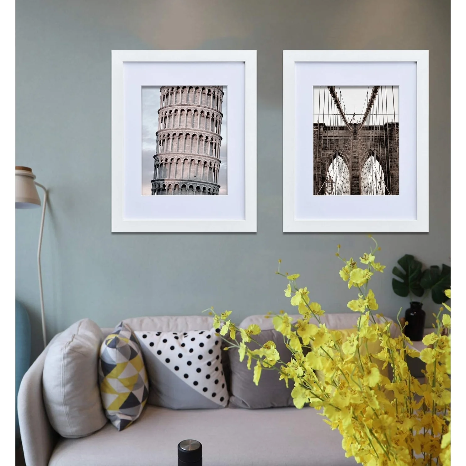 US Pride Furniture 11x14 Inch Wood Picture Frame - Set of 2