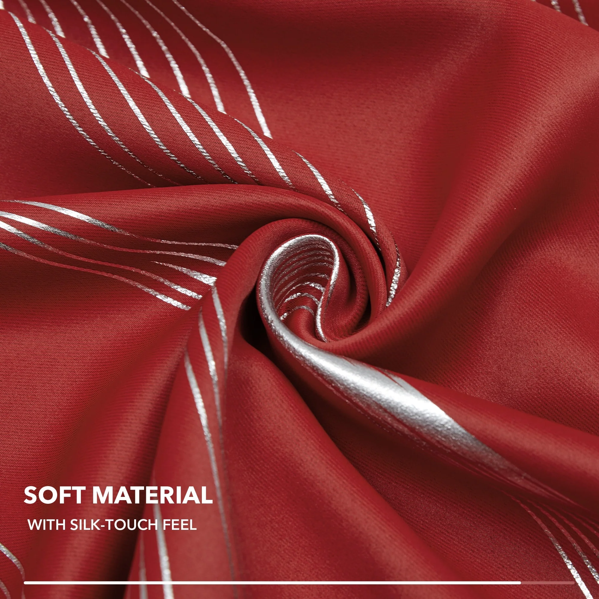 Deconovo Silver Wave 52 Width Curtain Panel Pair (2 Panel)