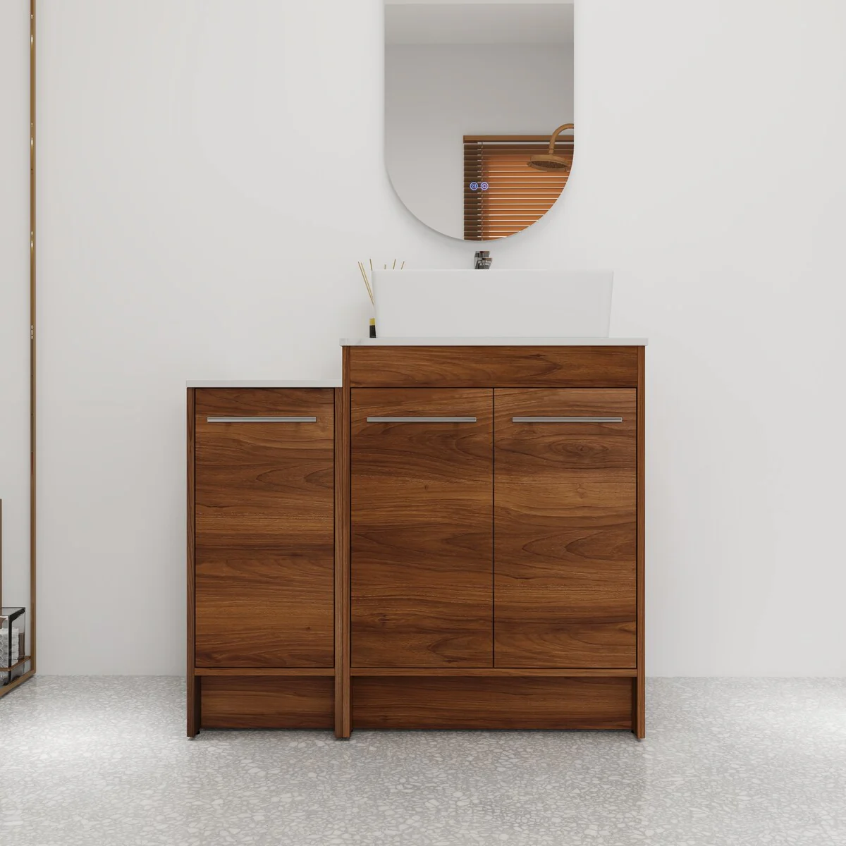 Bathroom Vanity With Sink In 24/36/48/60 Inch, Freestanding Bathroom Vanity With Soft Close Door