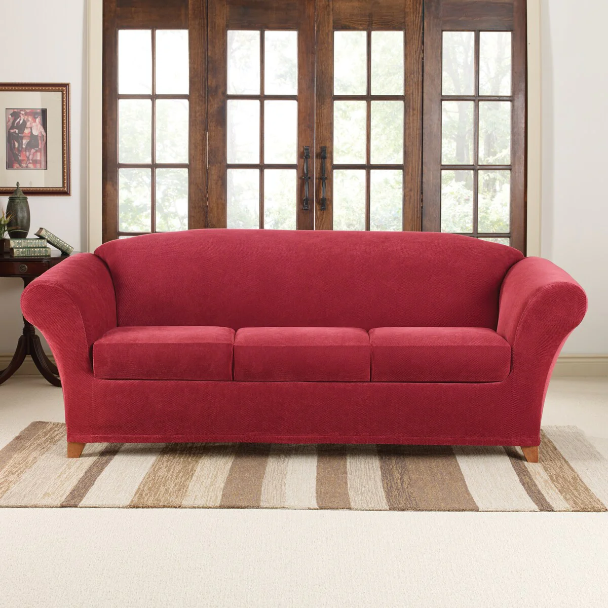 SureFit Stretch Pique 4 Piece Sofa Slipcover