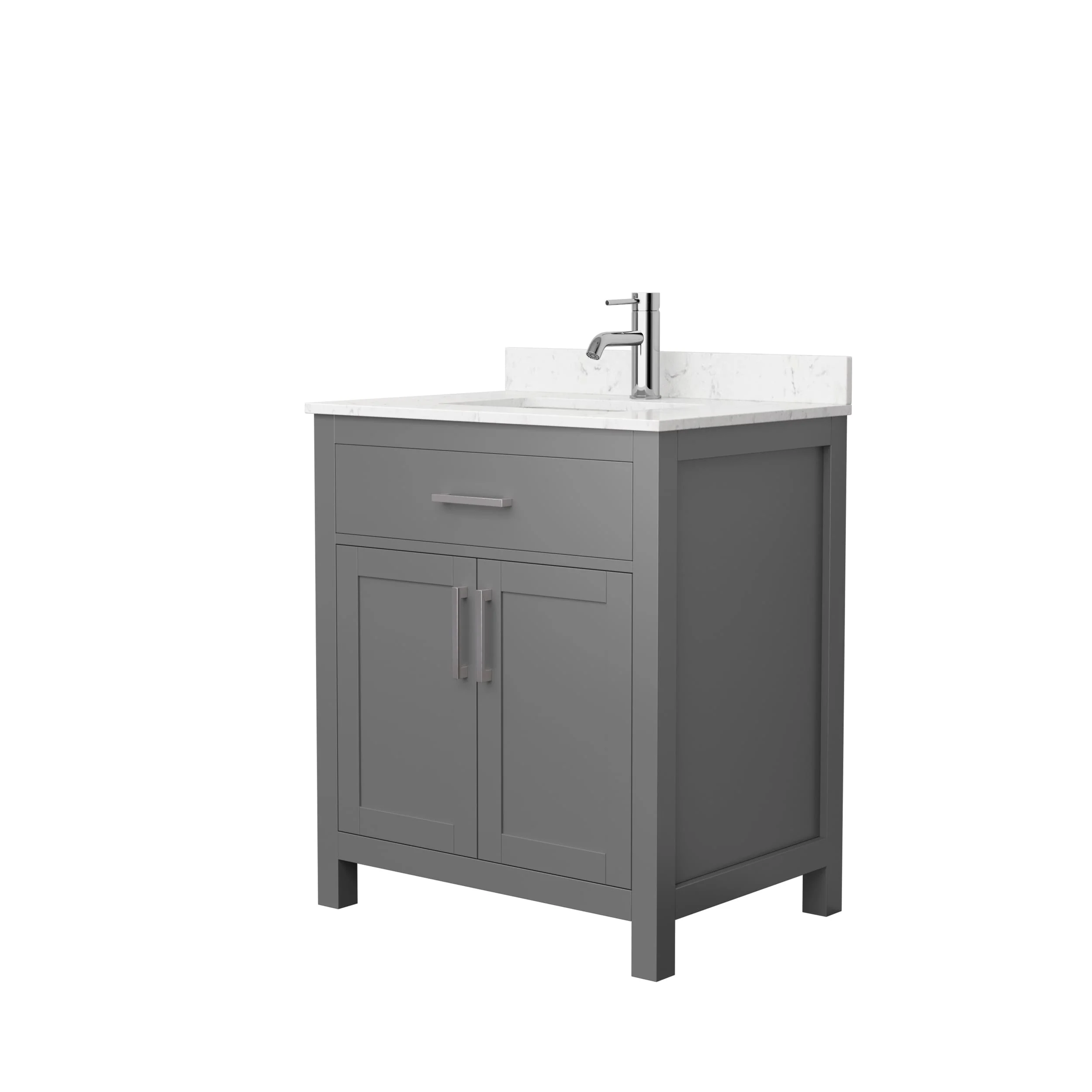 Beckett 30 Inch Single Vanity, Cultured Marble Top