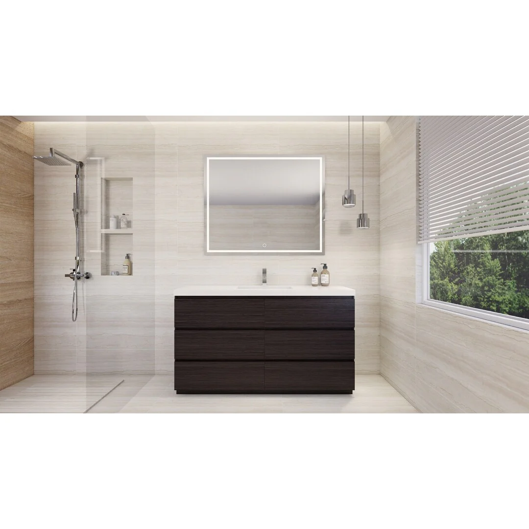Aron 60'' Freestanding Vanity with Single Reinforced Acrylic Sink
