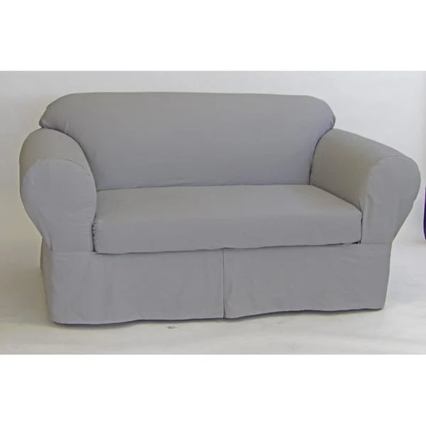 Classic Slipcovers Ten Ounce Cotton Twill Two Piece Loveseat Slipcover