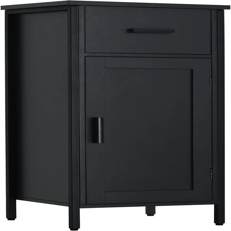 Narrow Floor Storage Cabinet with 1 Door and 1 Drawer - 11.8