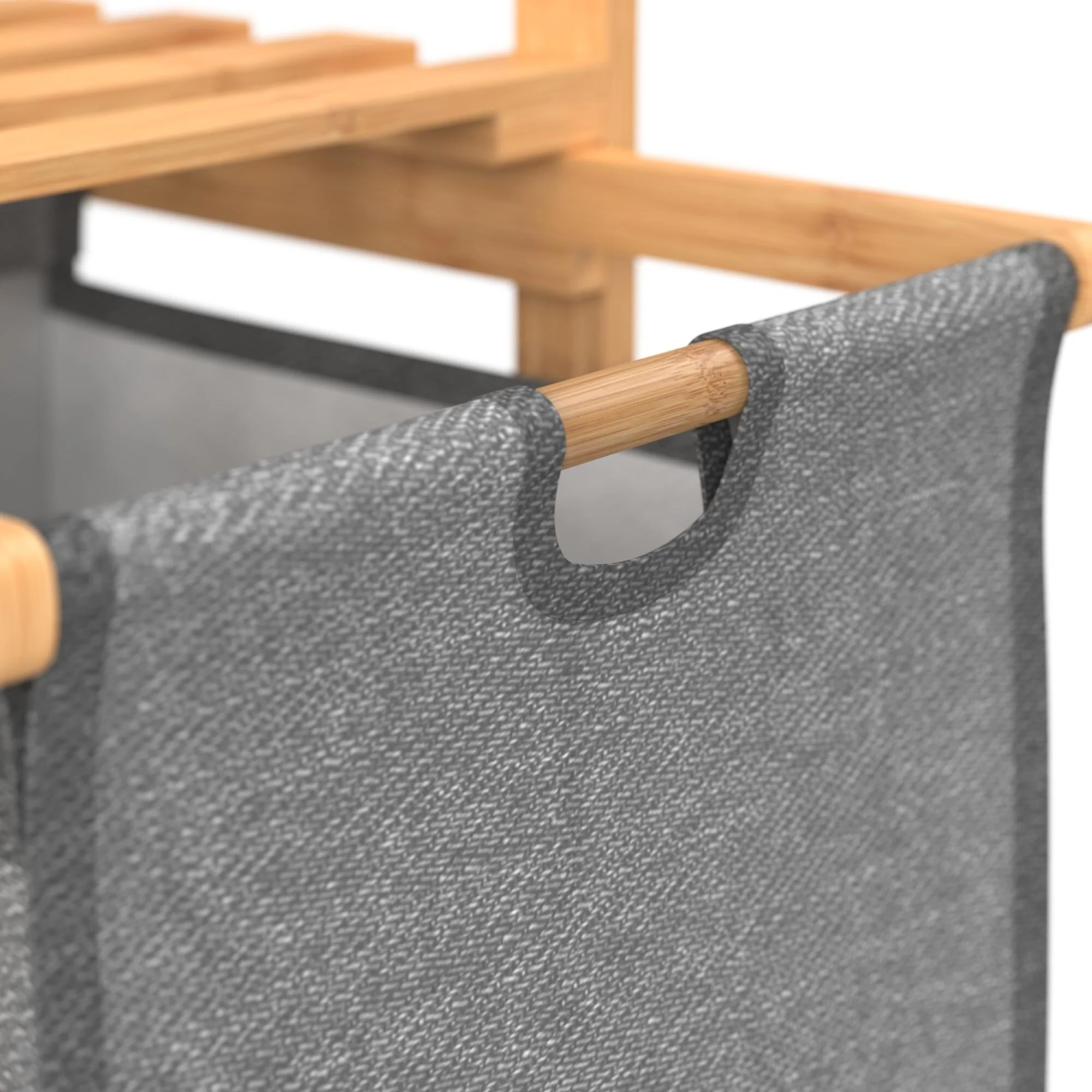 ClosetMaid Fabric & Bamboo Sliding Laundry Basket Hamper