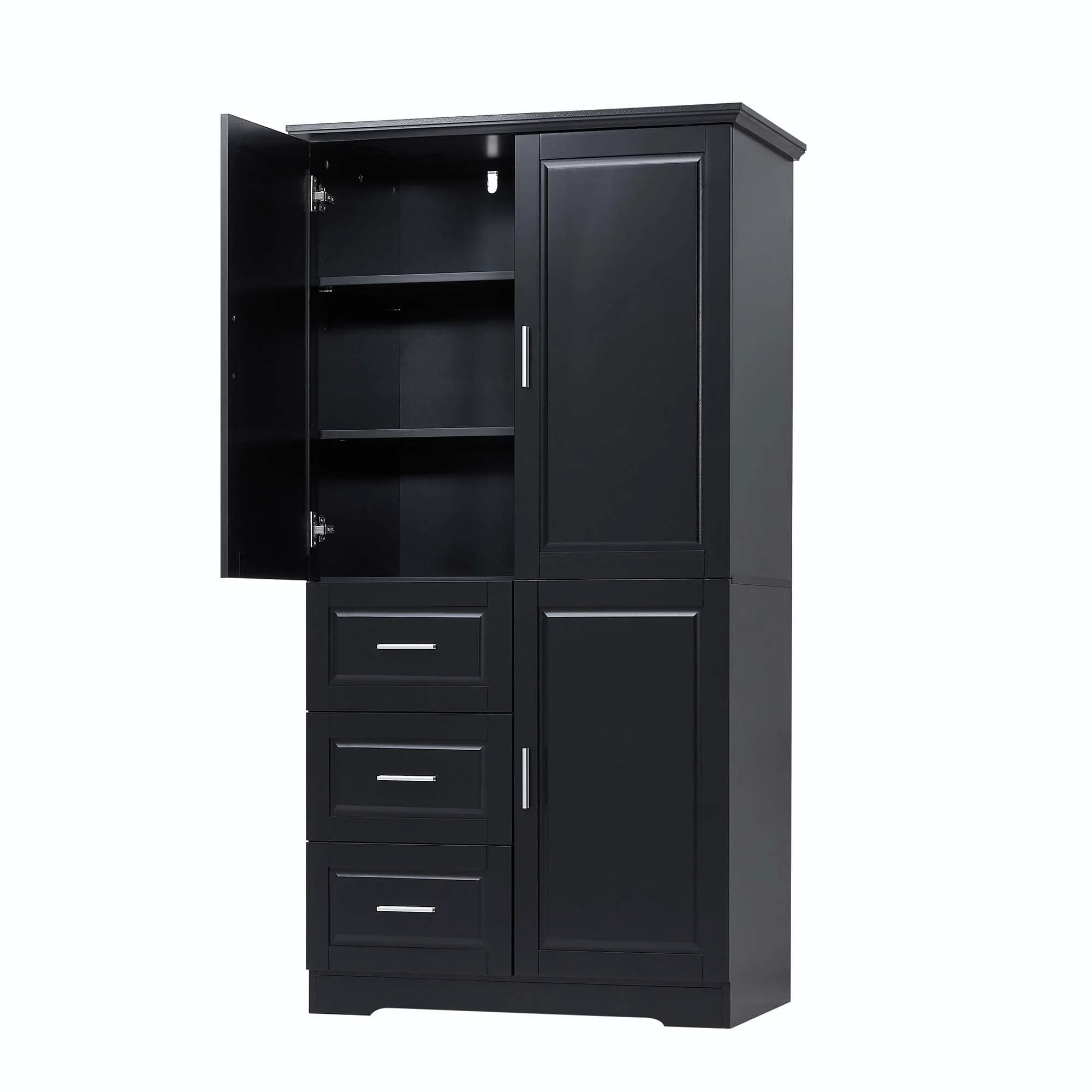 Bathroom Storage Cabinet with Drawers and Adjustable Shelf