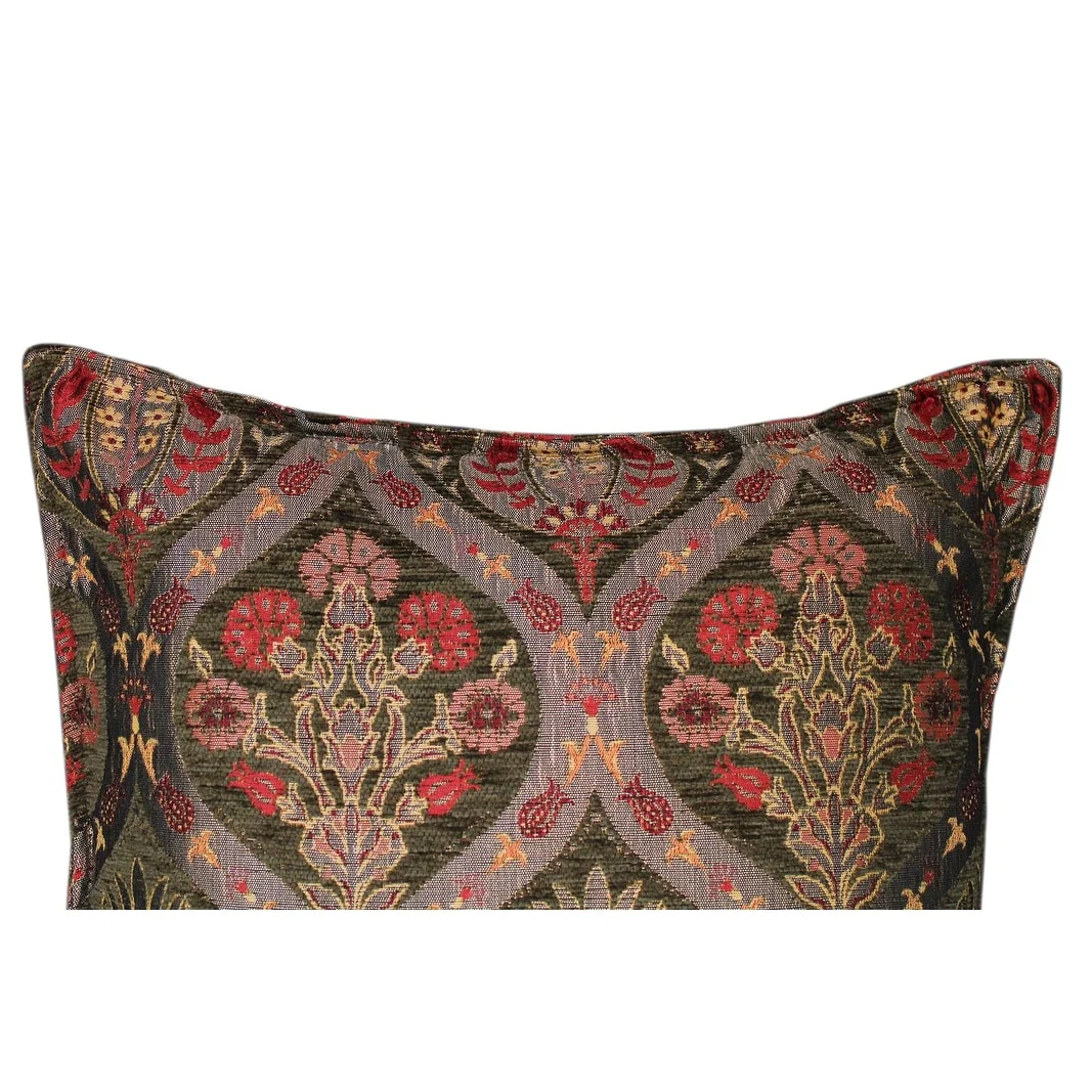 Boho Chic Peony Turkish Throw Pillow