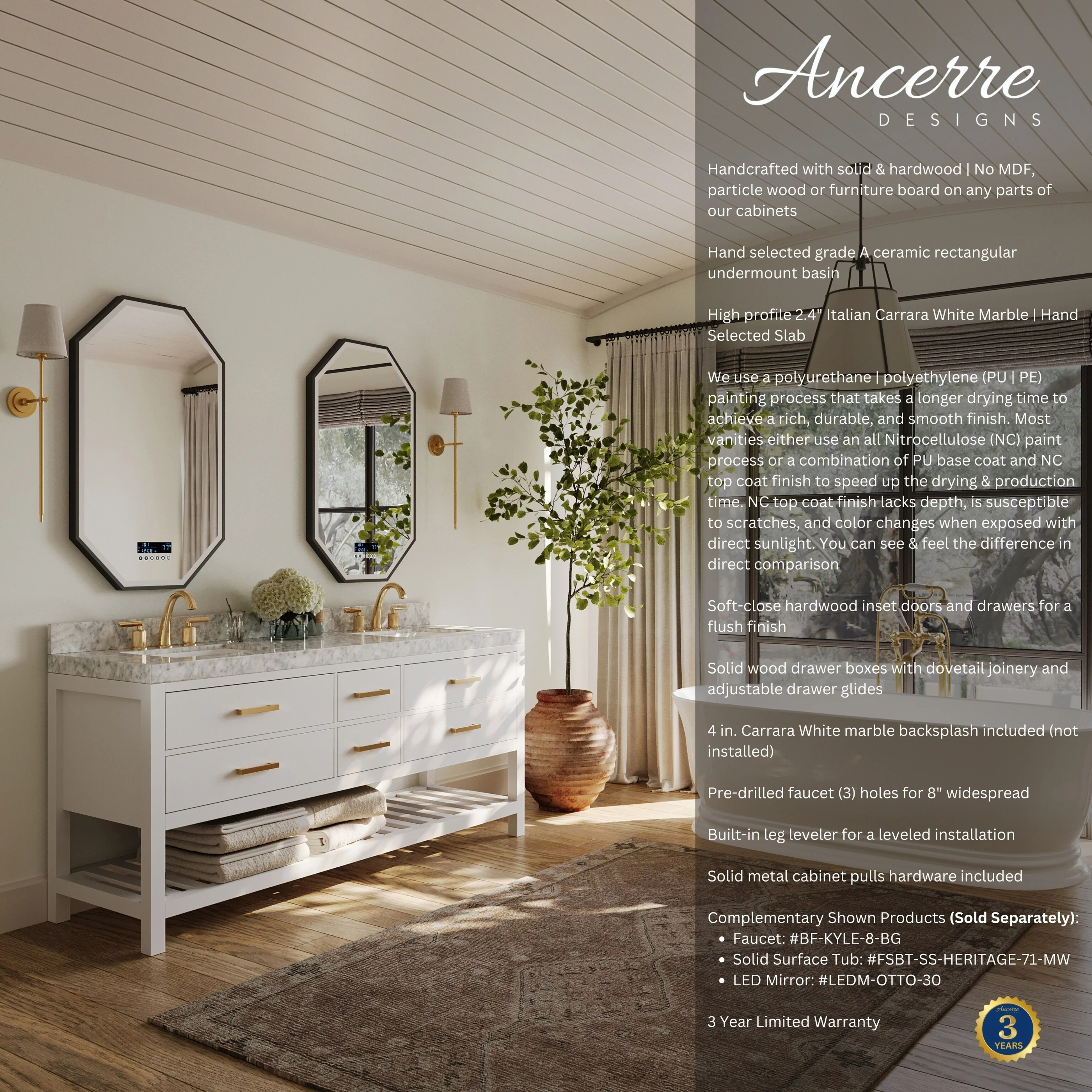 Ancerre Designs Elizabeth Bathroom Vanity Set