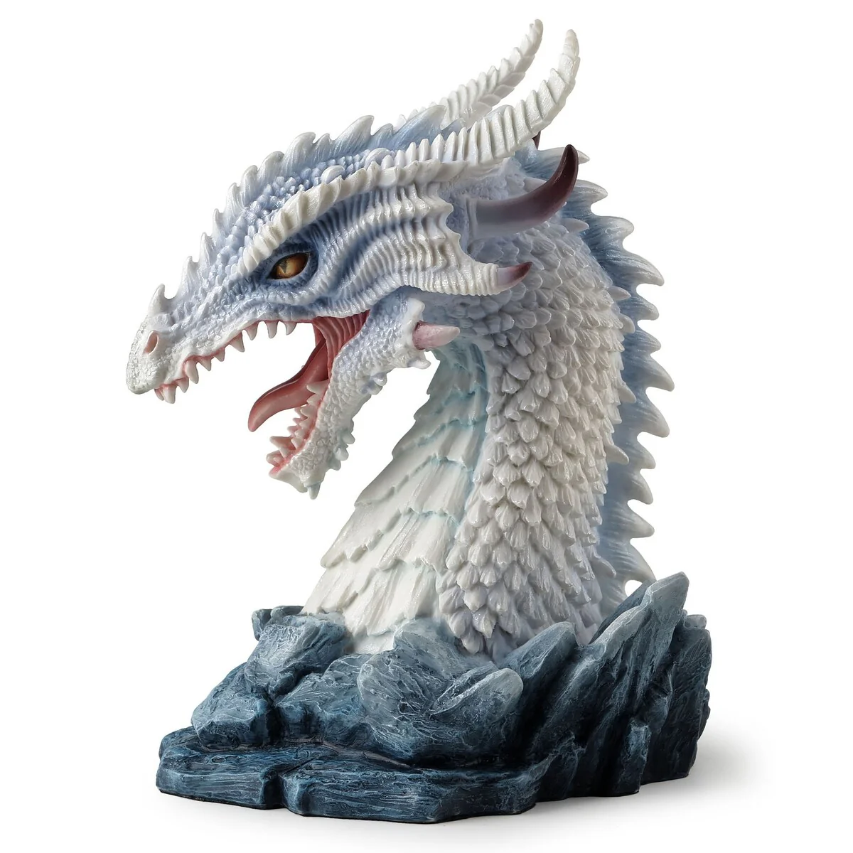 Veronese Design 8.1 H Horned Azure Dragon Bust Resin Multicolor