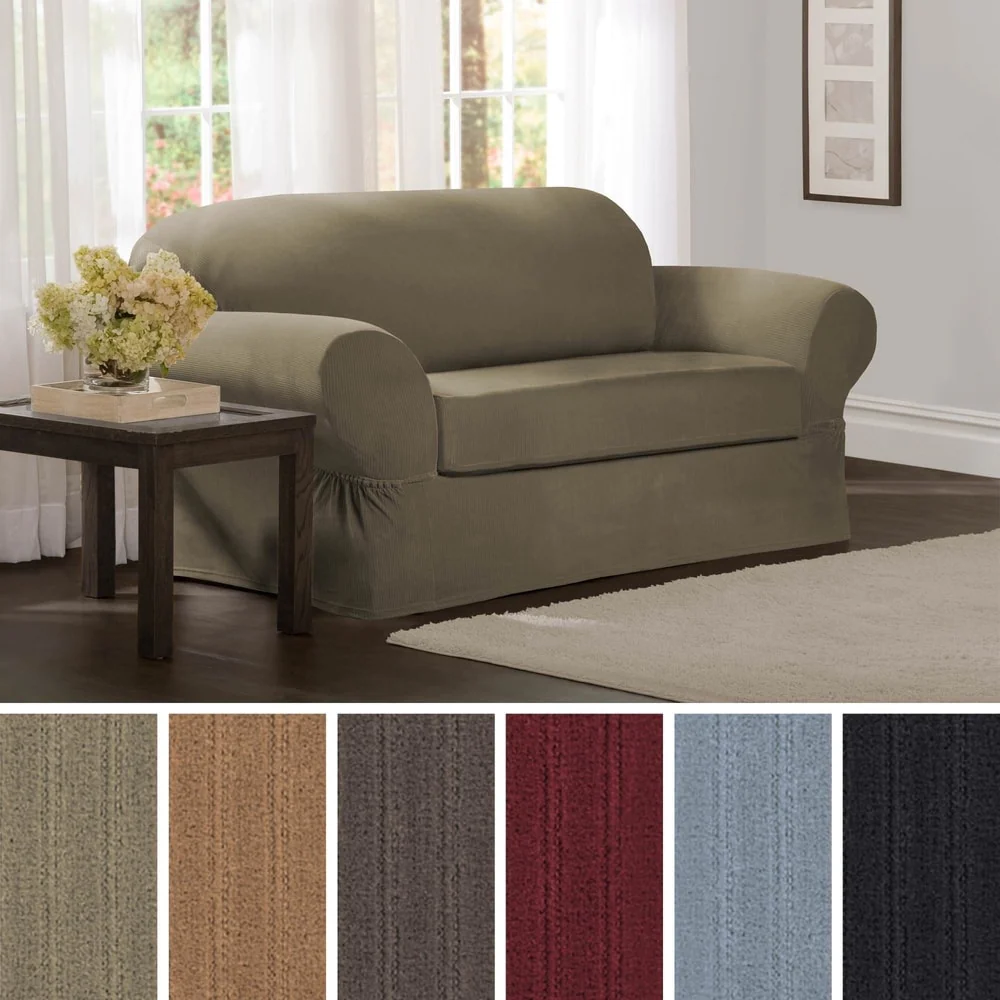 Maytex Collin 2-piece Loveseat Slipcover