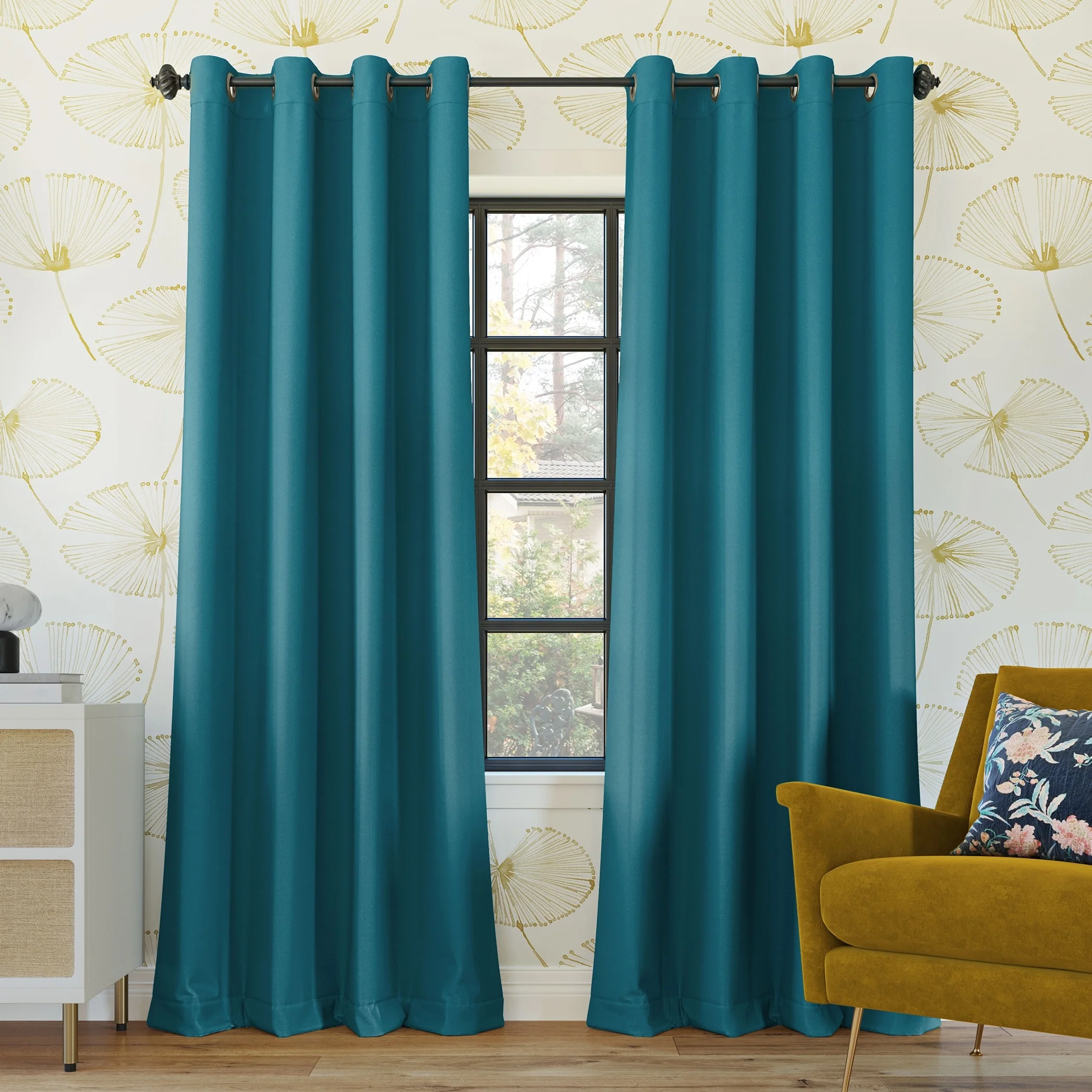 Sun Zero Oslo Theater Grade Extreme Total Blackout Grommet 1-Piece Curtain Panel, Single Panel