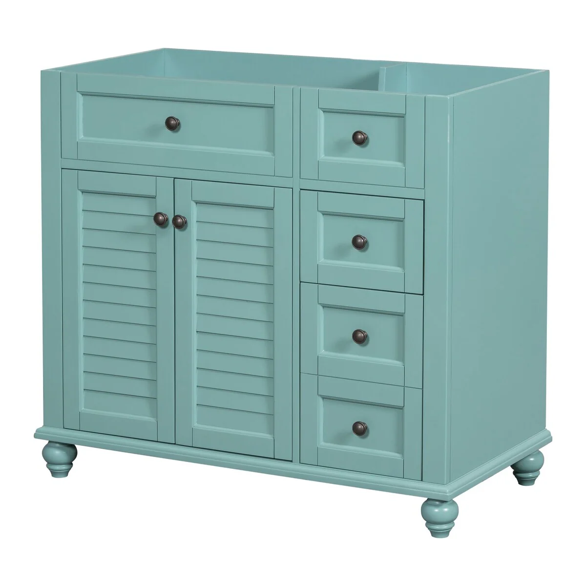 Solid Wood Frame Bathroom Storage Cabinet