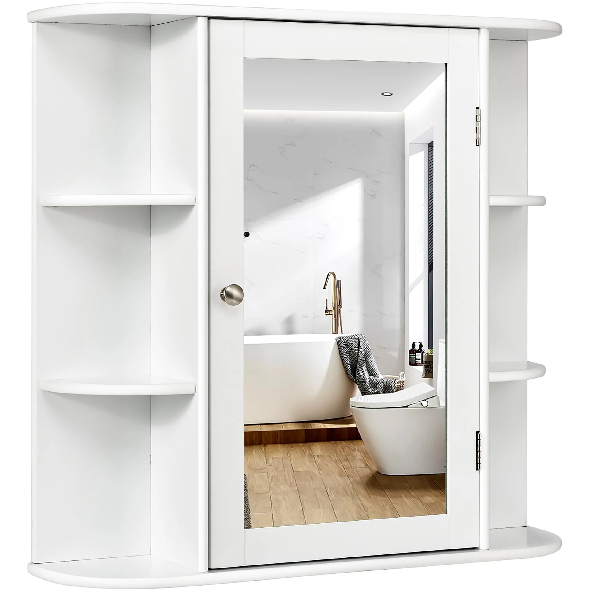 Wall Mounted Bathroom Storage Cabinet Medicine Cabinet with Mirror