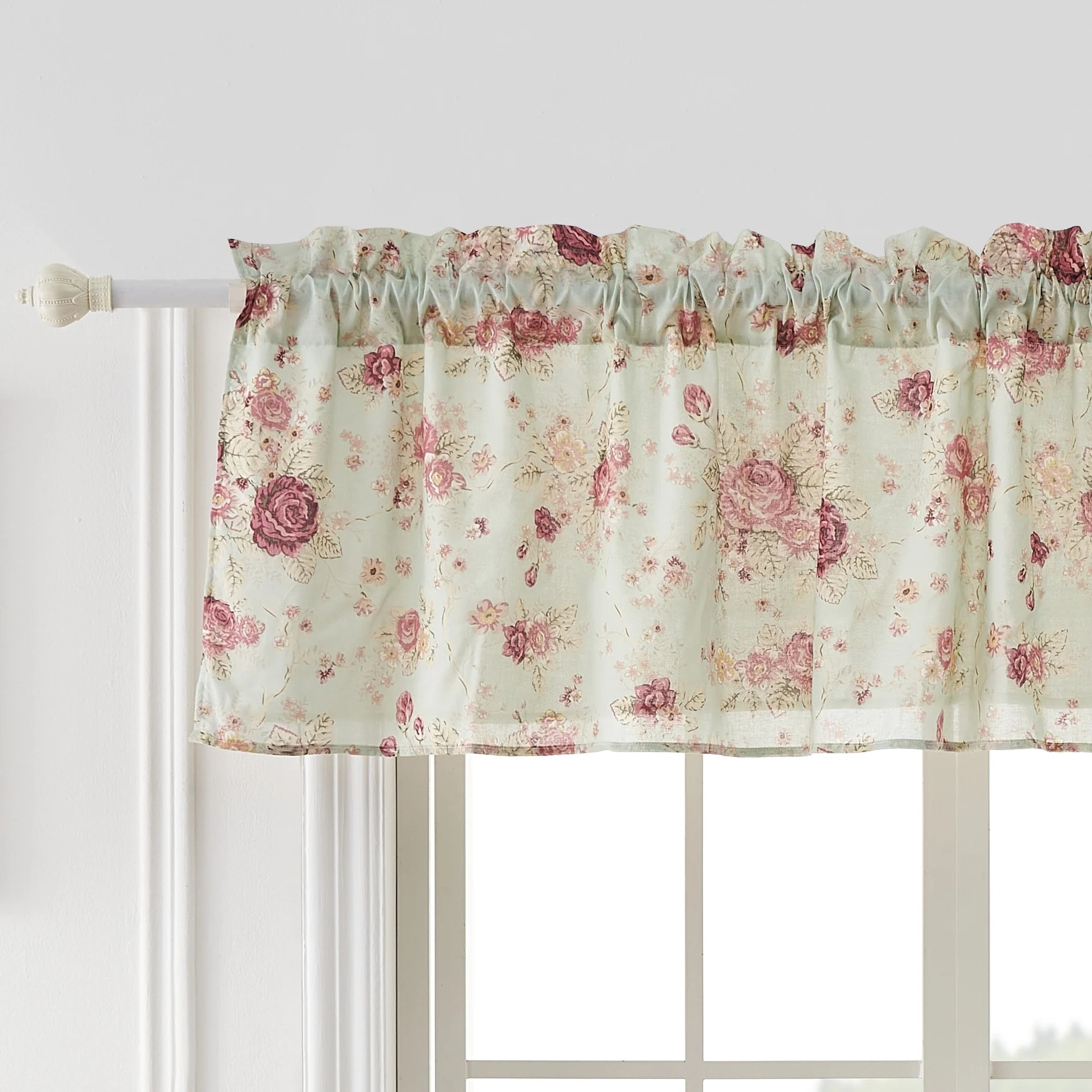 Greenland Home Fashions Antique Rose Valance