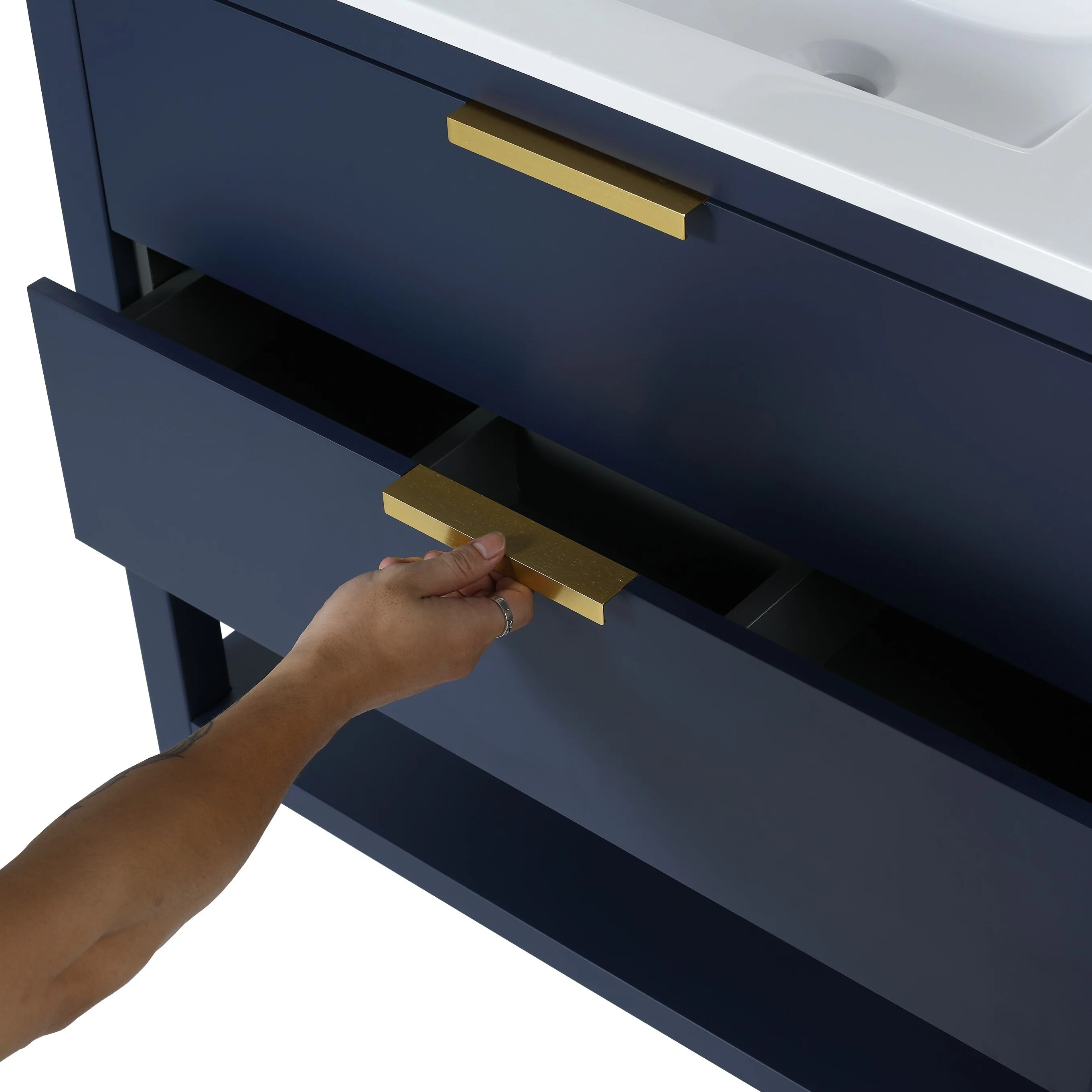 BNK 30/36 Inch Bathroom Vanity With Single Sink,Modern Bathroom Vanities With Soft Close Drawer And Shelf