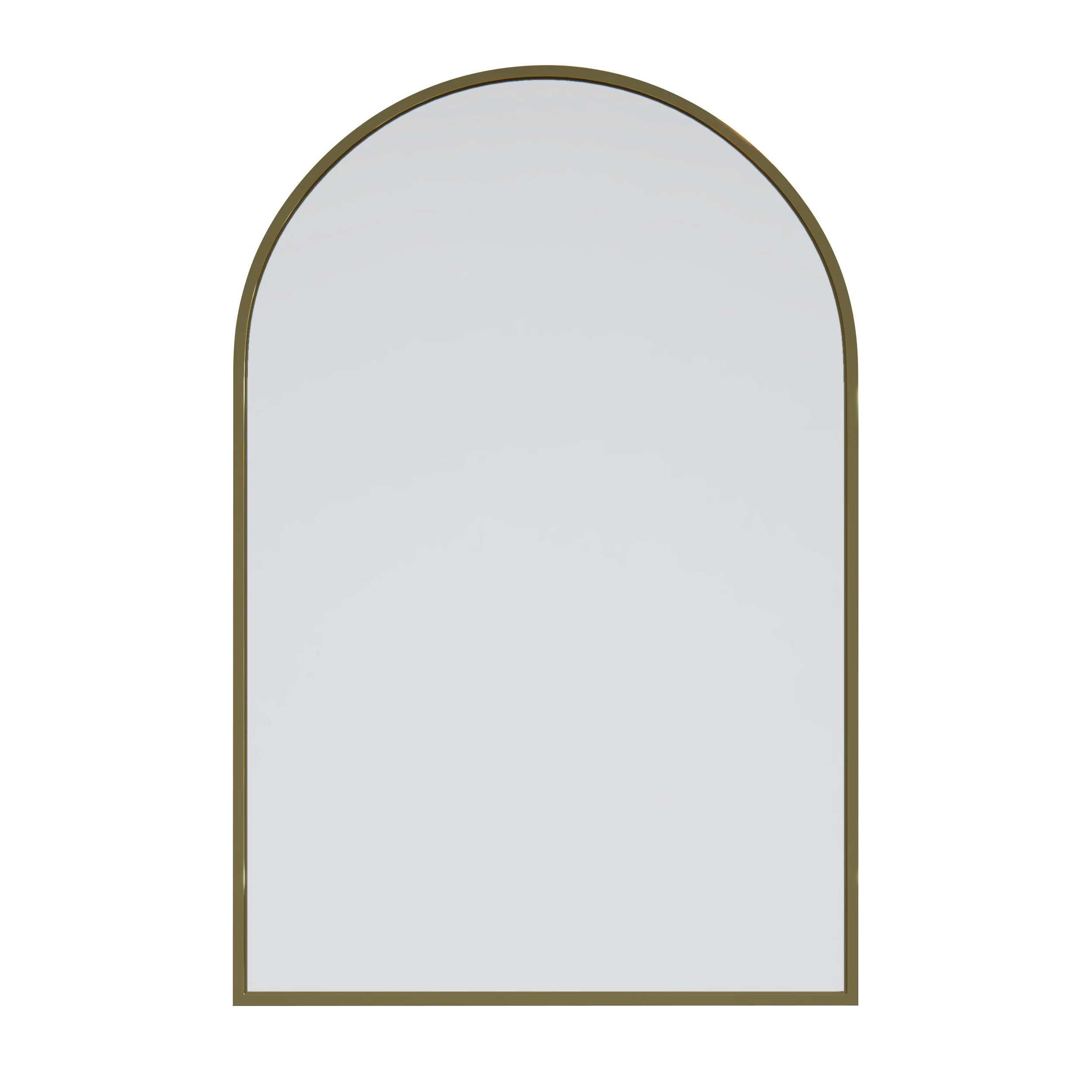 Glass Warehouse Arched Stainless Steel Framed Wall Mirror