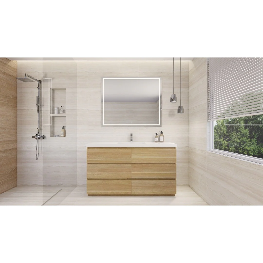 Aron 60'' Freestanding Vanity with Single Reinforced Acrylic Sink