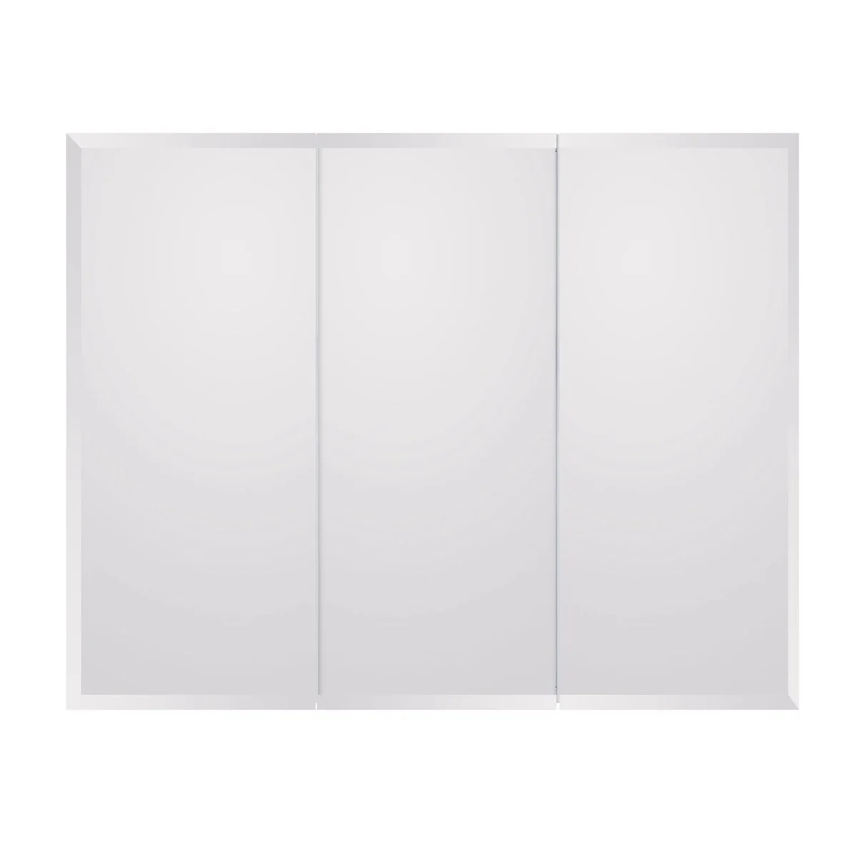 36-in W Modern Three-Door Aluminum Wall Mount Bathroom Mirror Medicine Cabinet - 36-in W x 5-in D x 26-in H