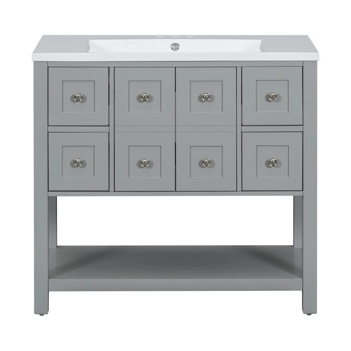 Free Standing Vanity with Solid Wood Frame