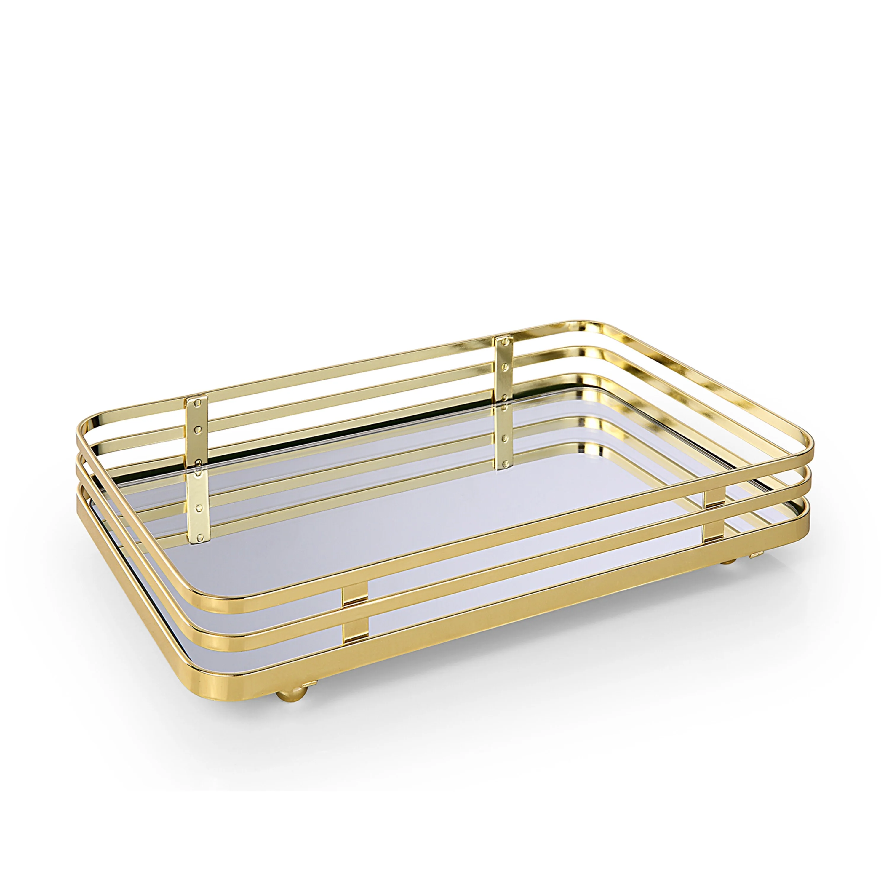 Vanity Perfume Dresser Jewelry Organizer Makeup Mirror Tray