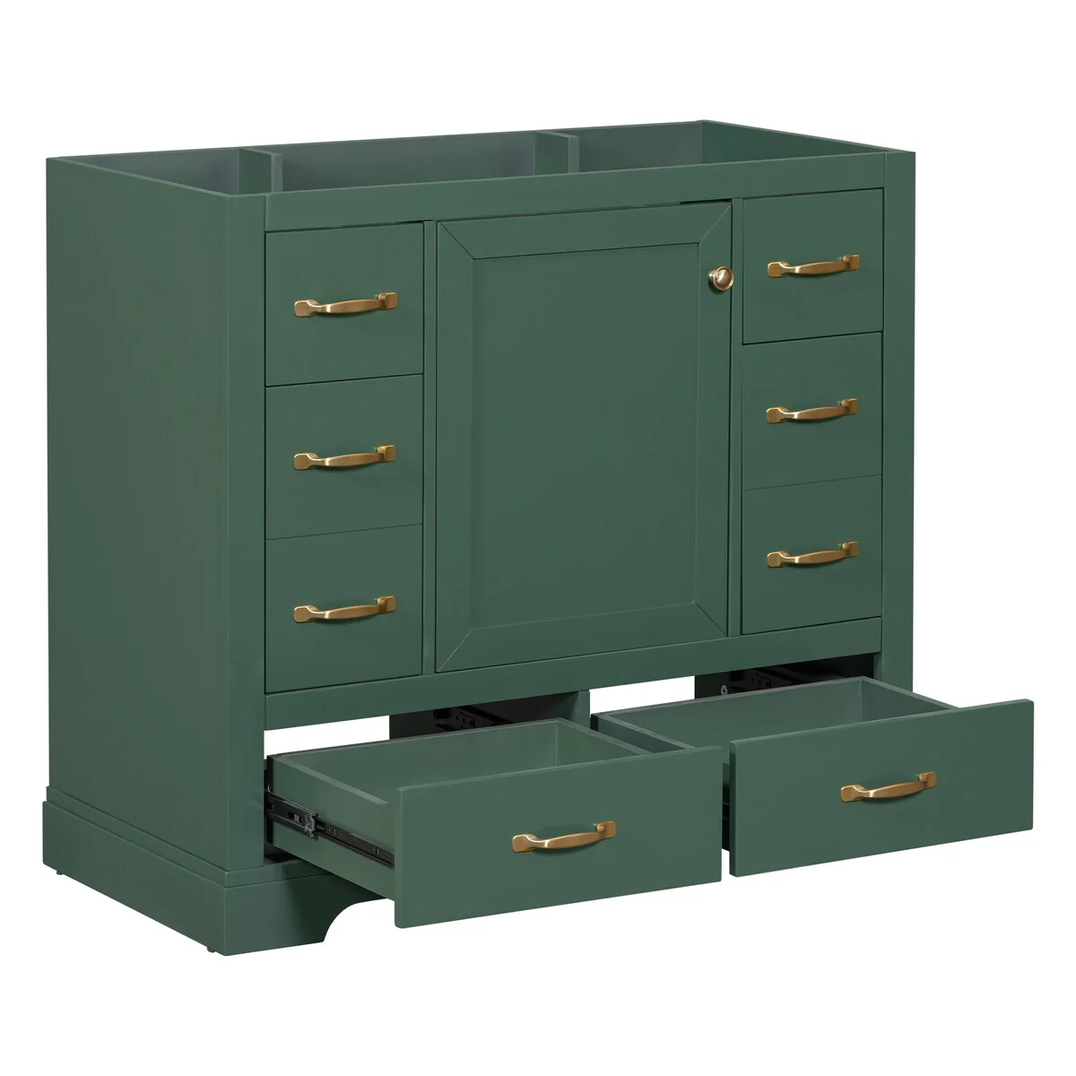 Bathroom Vanity Cabinet with Multi-Functional Drawer and Adjustable Shelf