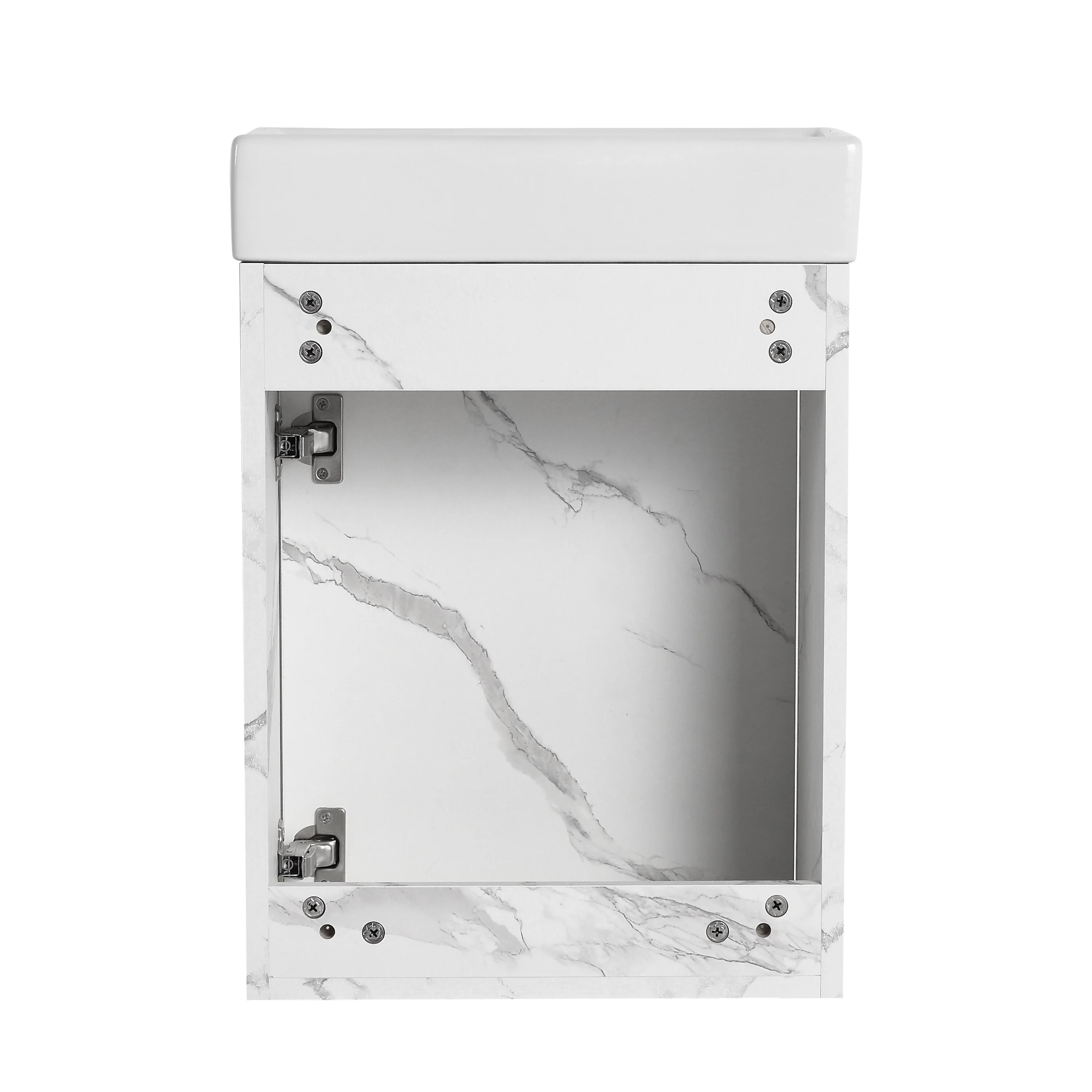 Bathroom Vanity With Sink In 16/18 Inch, Floating Bathroom Vanity With Soft Close Door