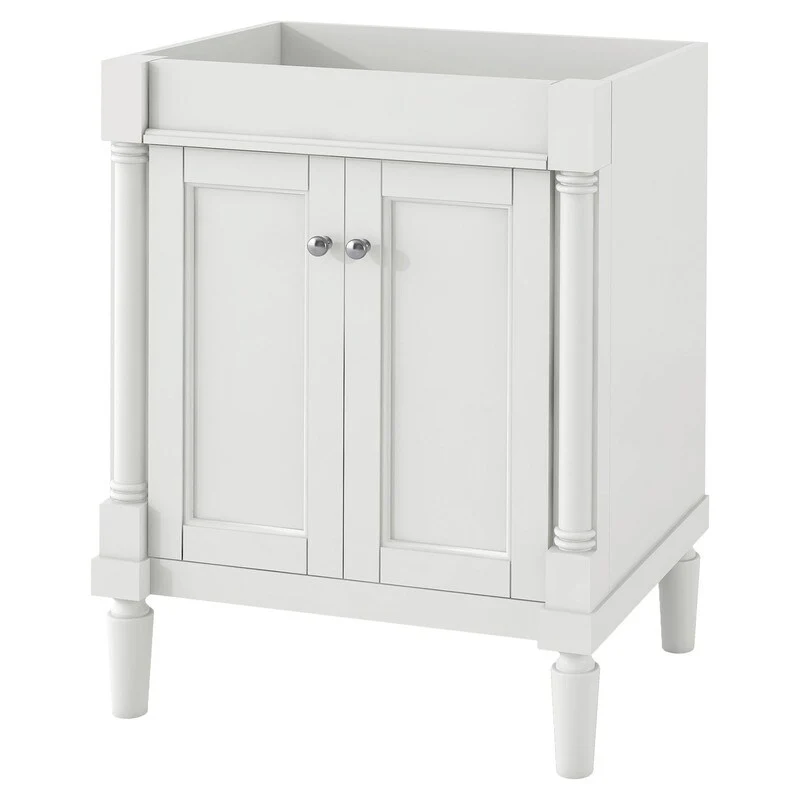 24'' Bathroom Vanity with Top Sink: Modern 2-Tier Storage Cabinet, Single Sink, Large Shelves