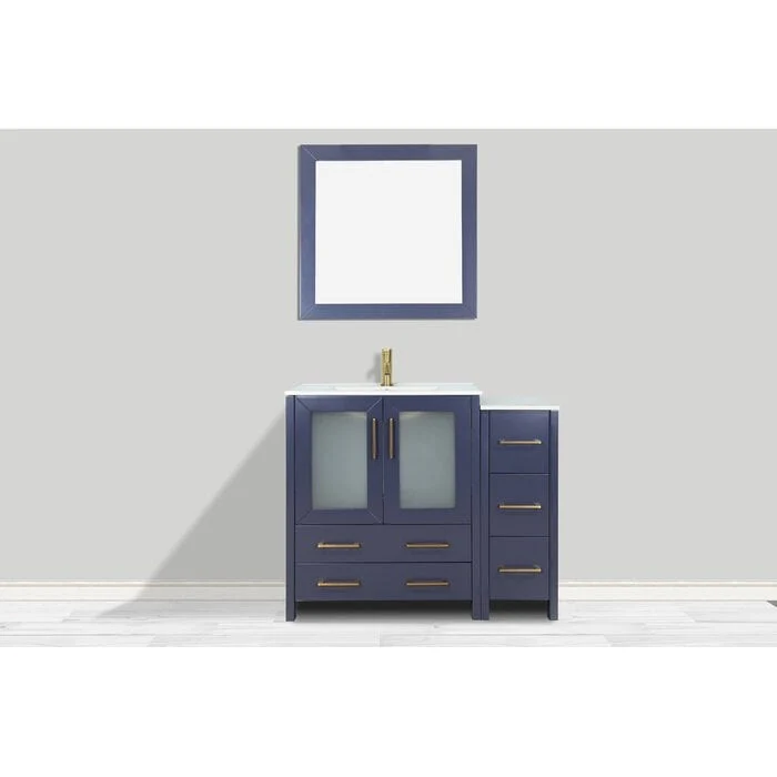 Vanity Art 36-Inch Single Sink Bathroom Vanity with Top & Free Mirror - 36 X 18.1 X 35.8