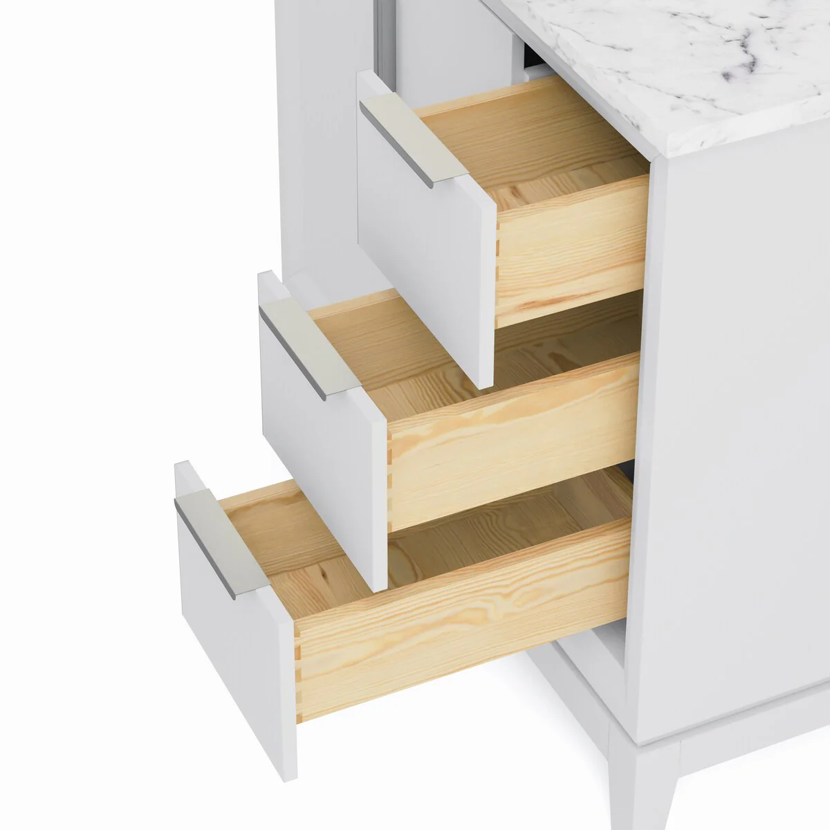 Elizabeth 36-Inch Single Sink Carrara White Marble Vanity