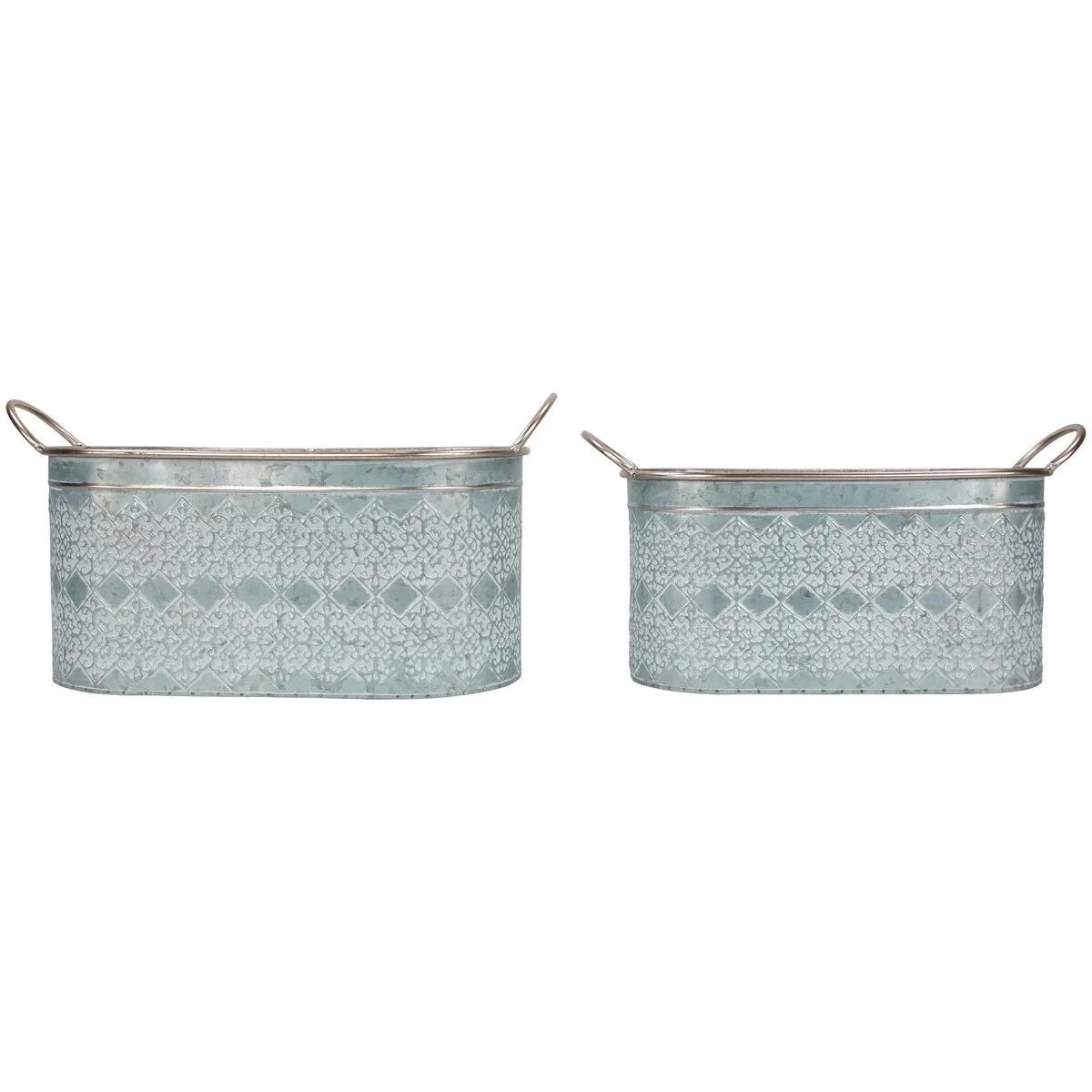 Metal Storage Bins with Handles - 19.25