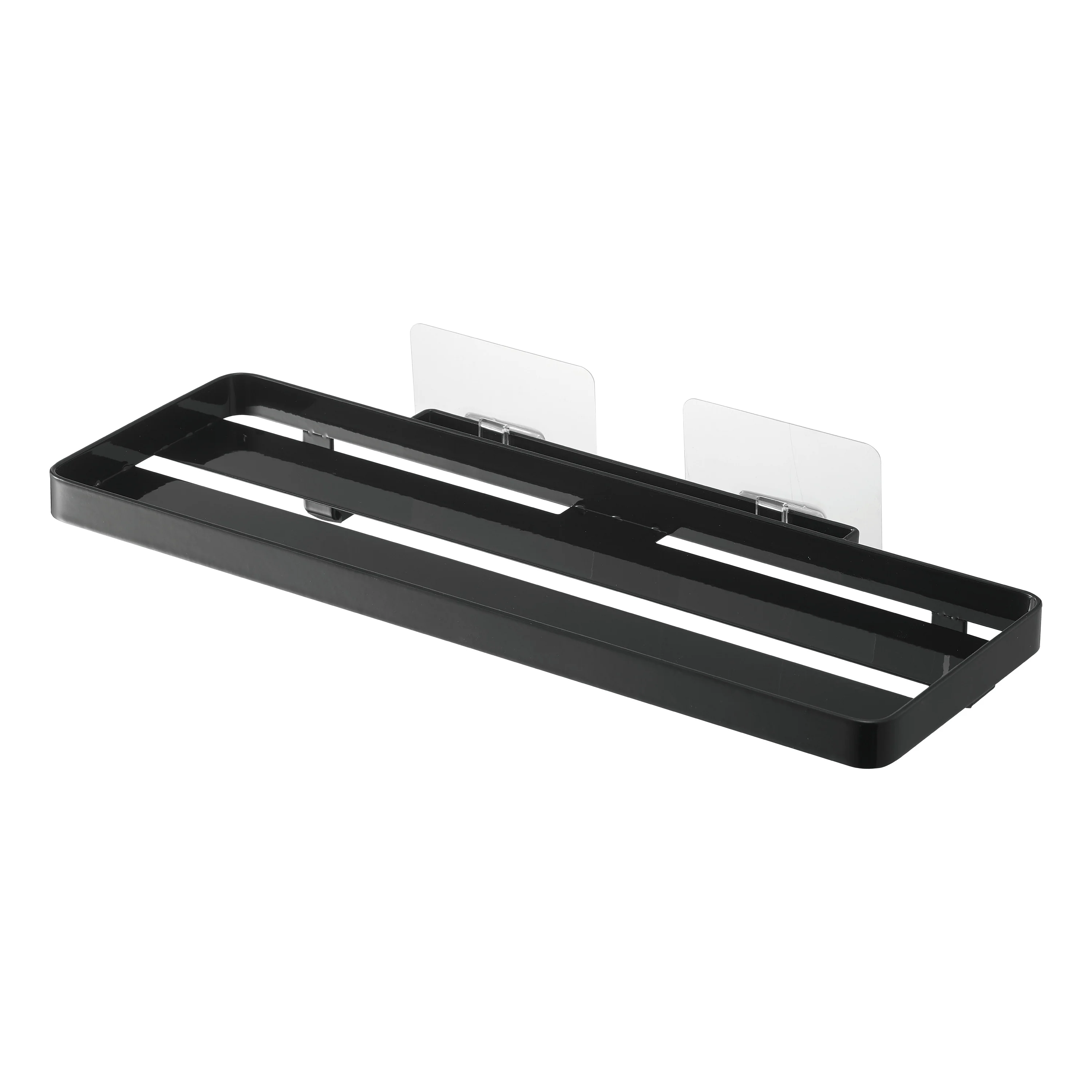 Yamazaki Home Traceless Adhesive Floating Tray, Steel, Holds 4.4 lbs - L 4.53 x W 11.81 x H 1.85 inches
