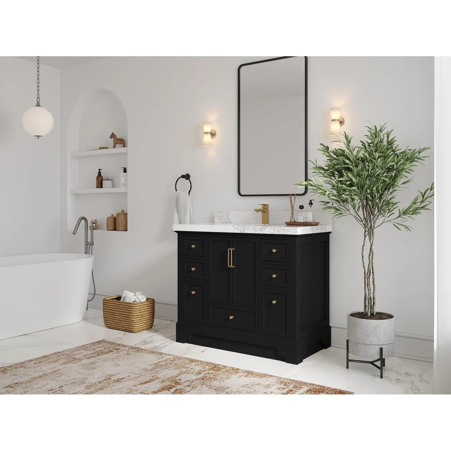 Willow Collections 42 in. W x 22 in. D Alys Single Sink Bathroom Vanity with Countertop