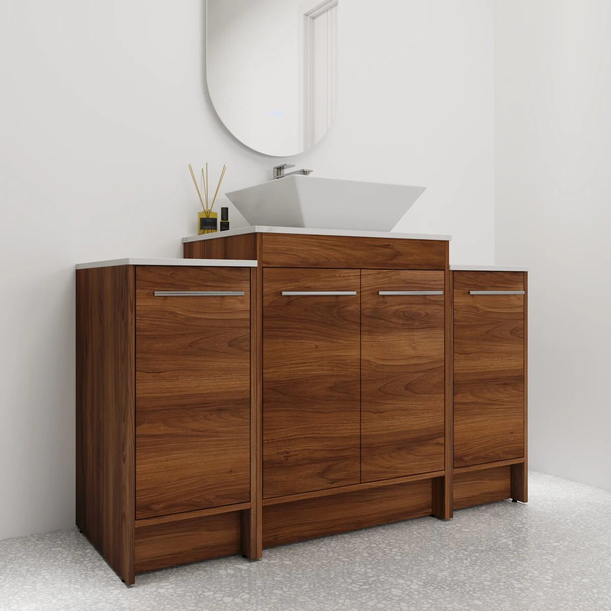 Bathroom Vanity With Sink In 24/36/48/60 Inch, Freestanding Bathroom Vanity With Soft Close Door