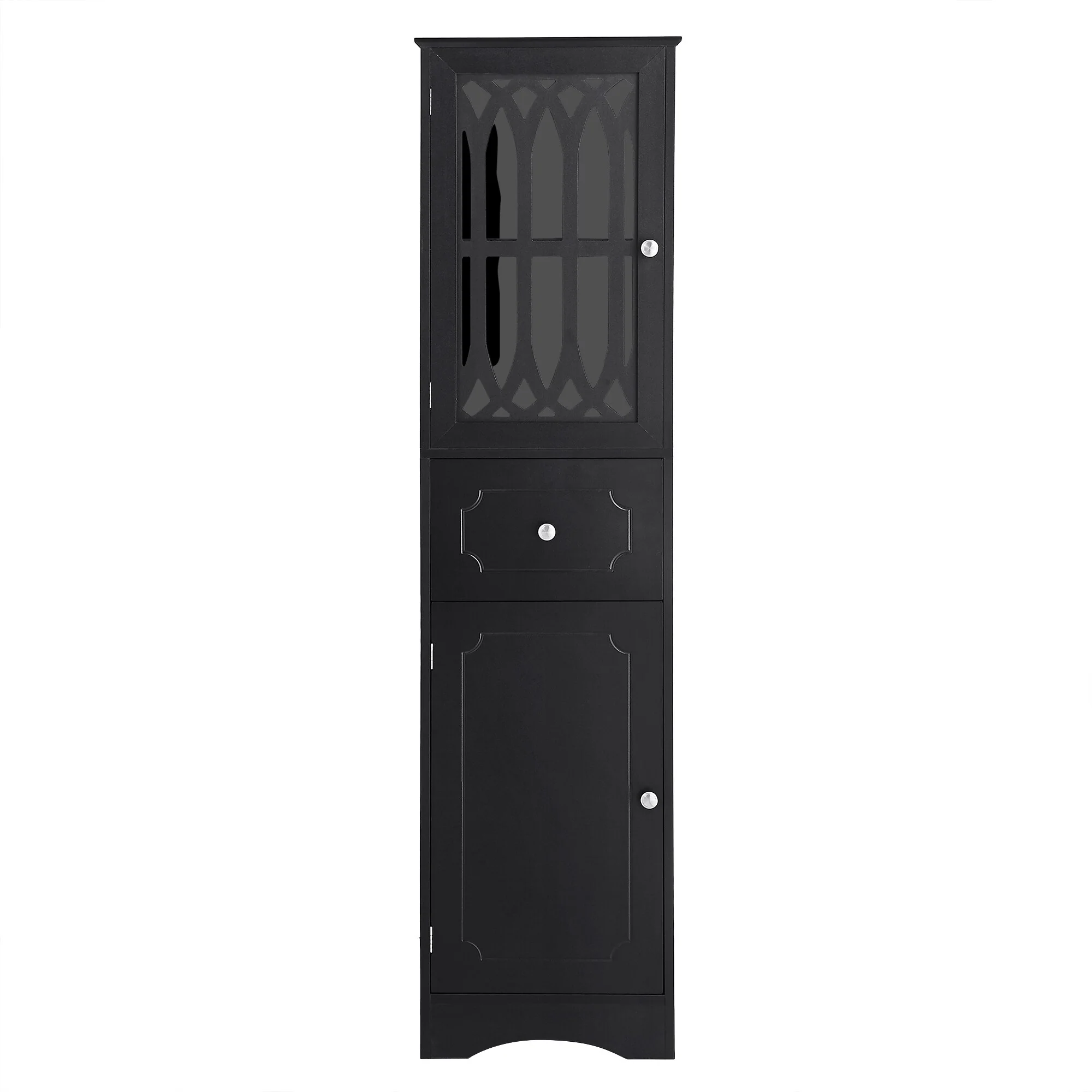 Tall Bathroom Cabinet, Freestanding Storage Cabinet with Drawer and Doors