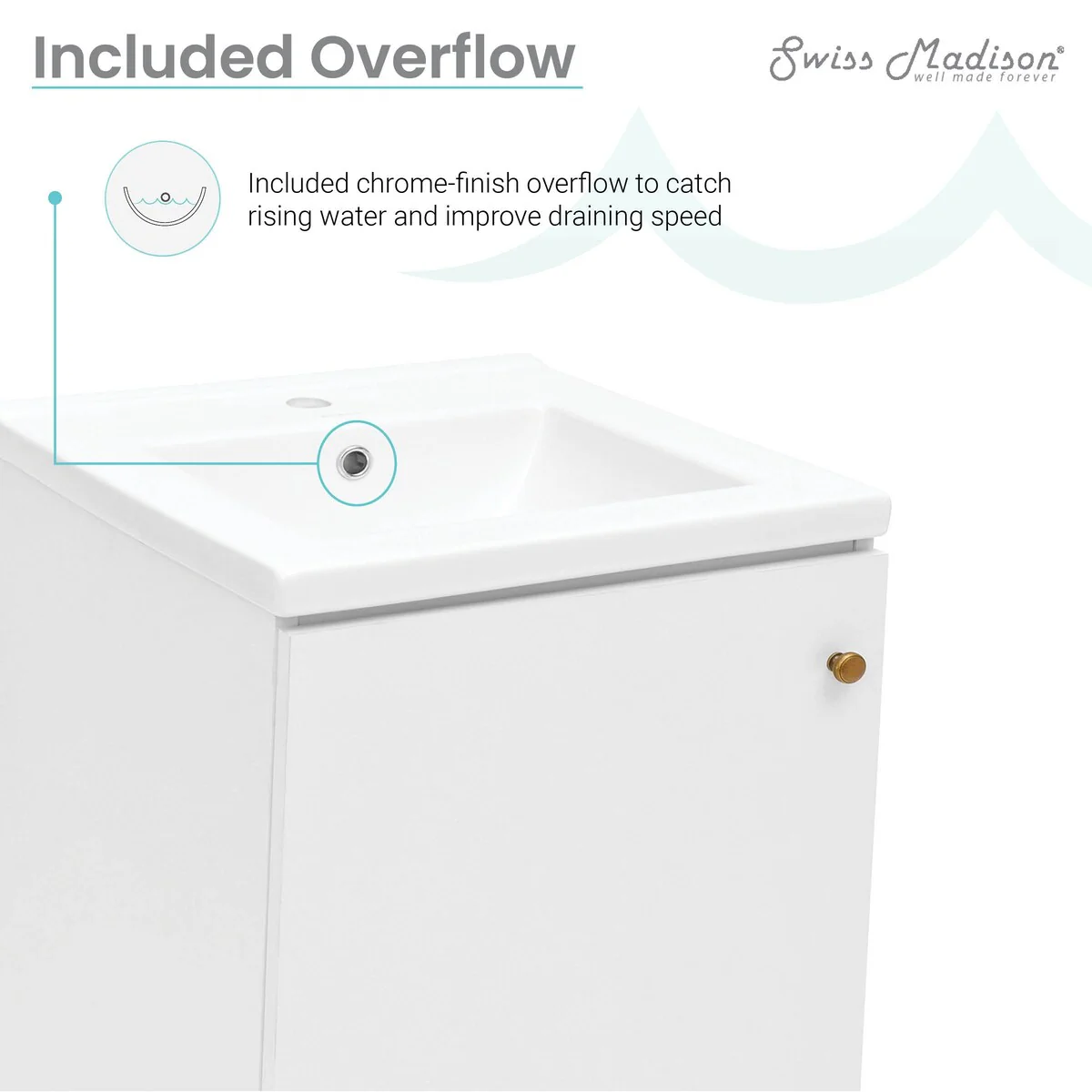 Manoir Bathroom Vanity in White