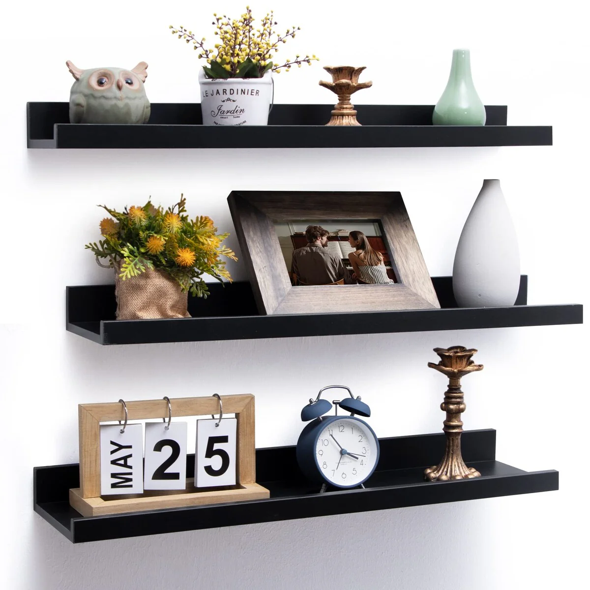 Picture Ledge Shelf, Floating Shelves Wall Mounted Set of 3