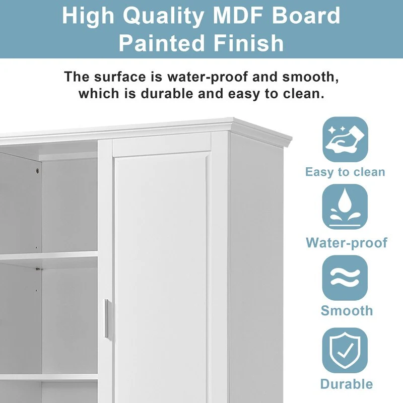 Wide Storage Cabinet with 2 Doors & 2 Drawers