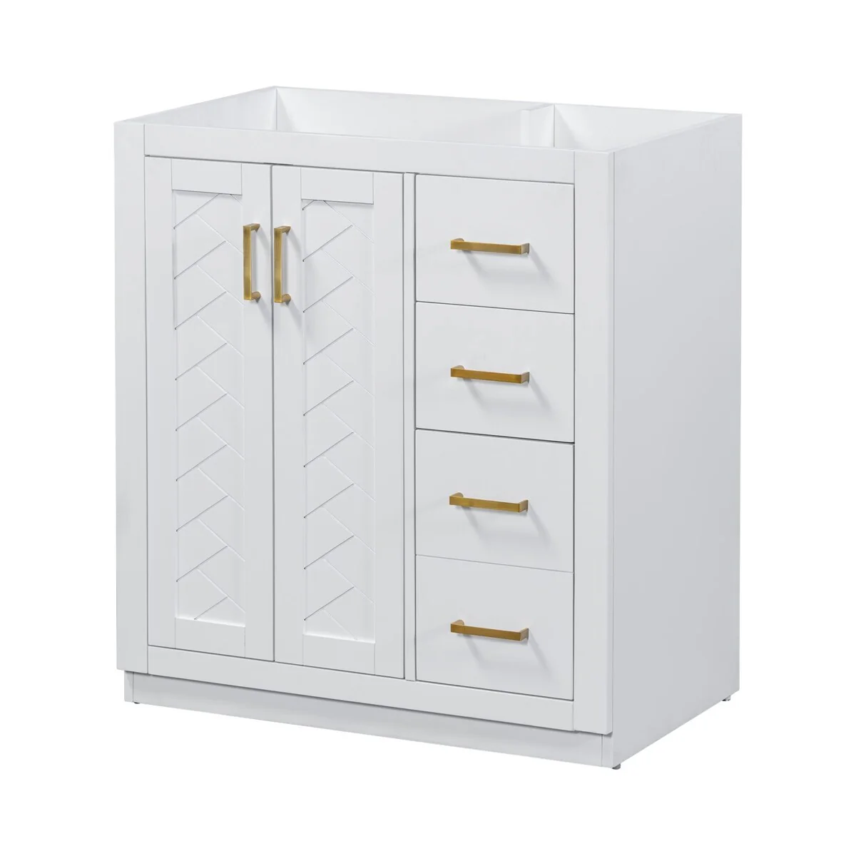 30'' Bathroom Vanity without Sink,Frame Bathroom Storage Cabinet Only