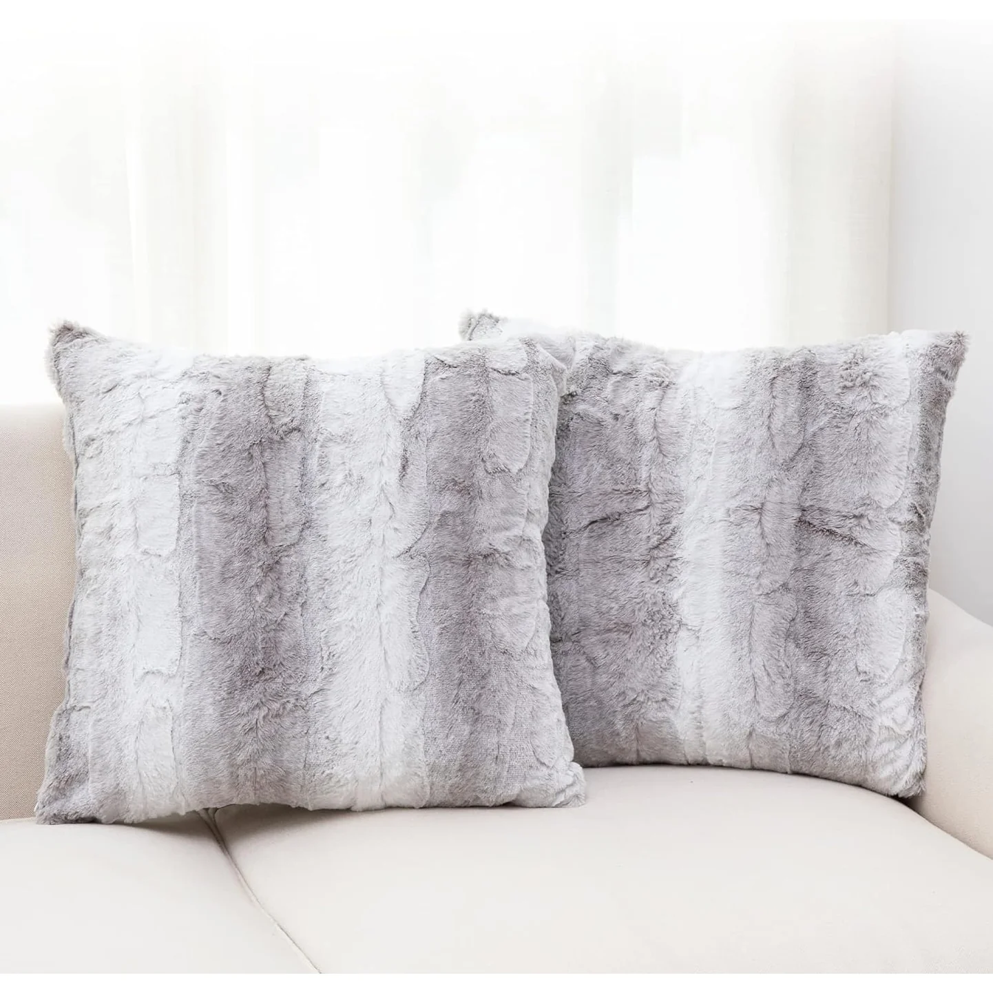 Cheer Collection Soft Cozy Leaf Design Throw Pillow Set